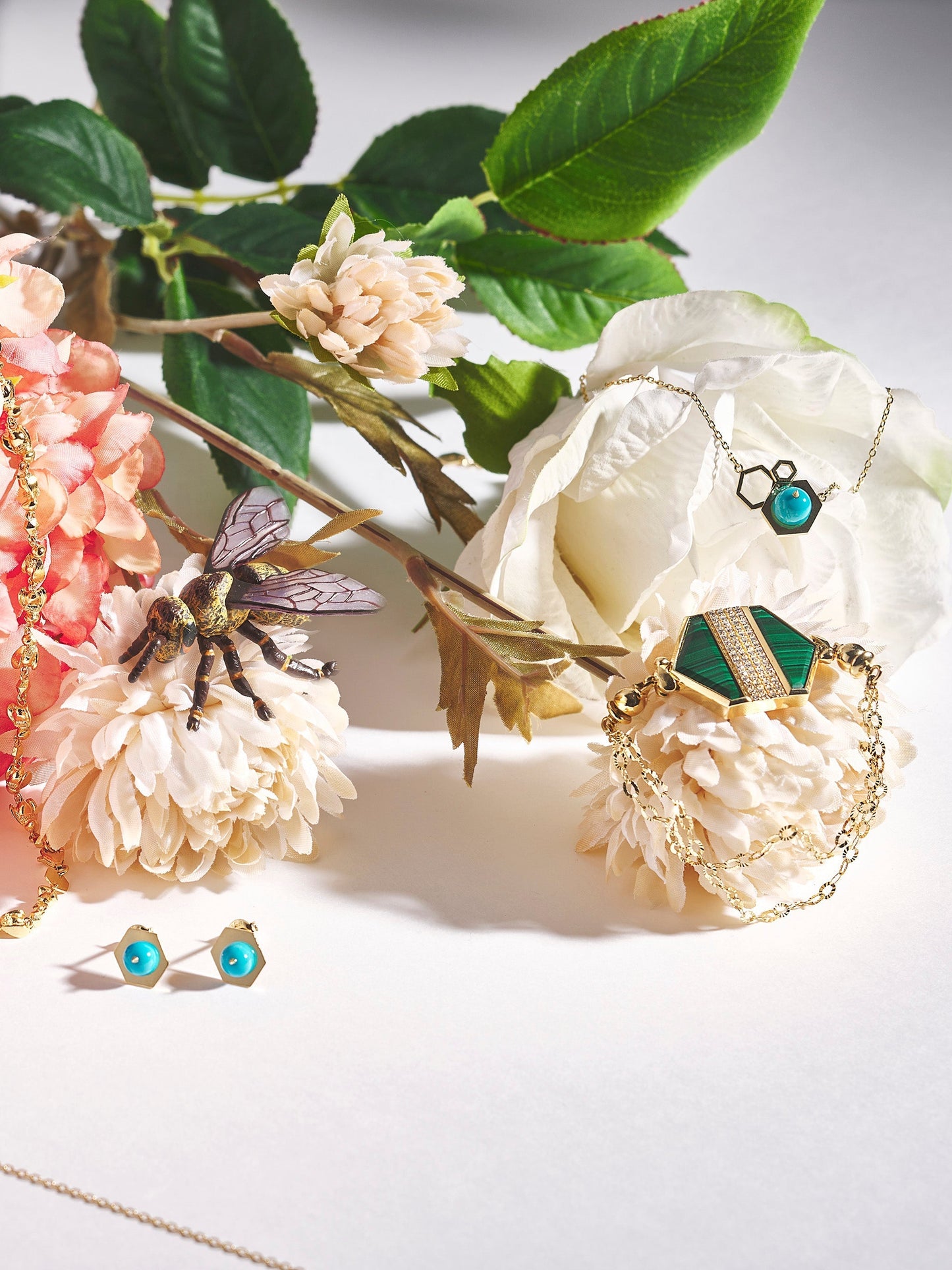 Tergum VII Collier, Hex 3, Turquoise