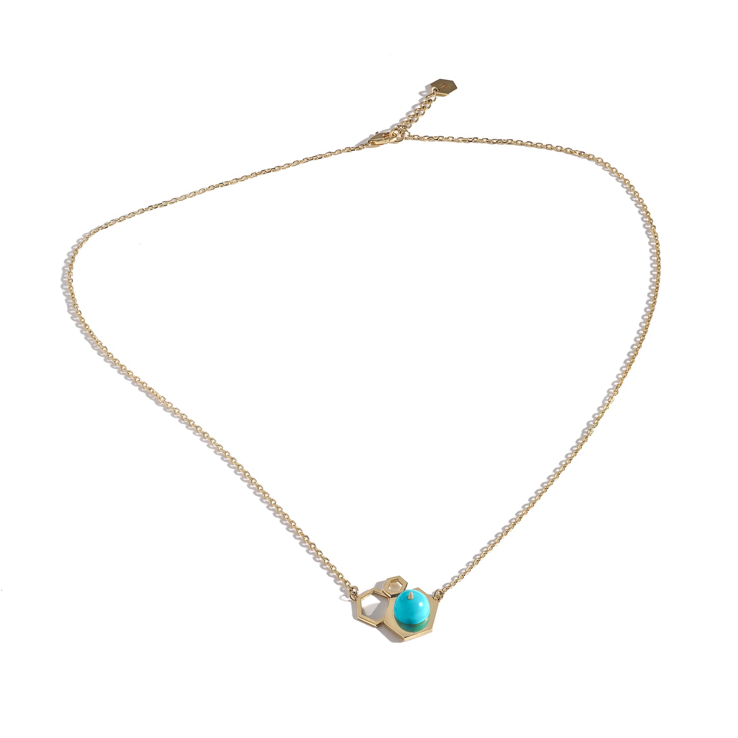 Tergum VII Collier, Hex 3, Turquoise