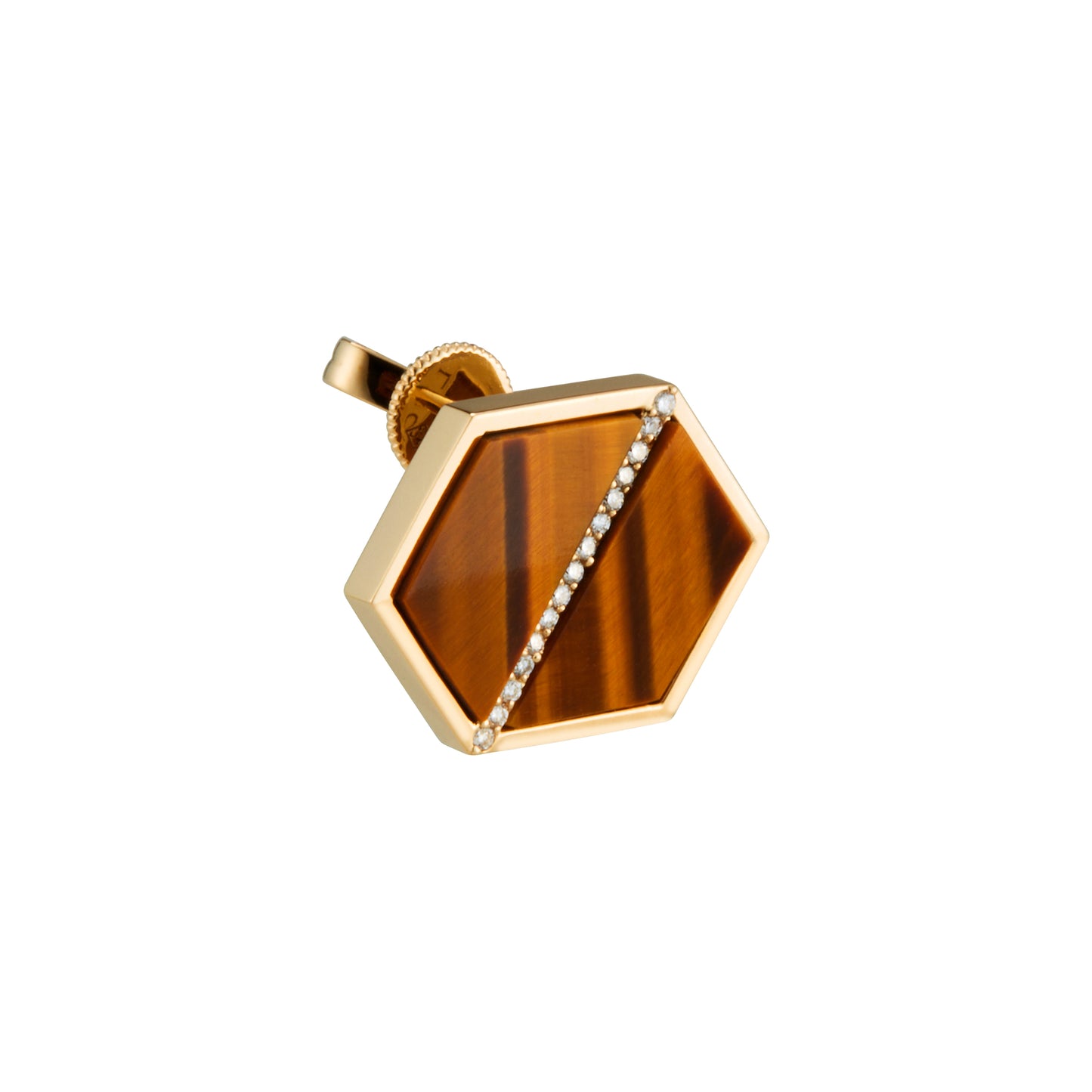 VOID Filled By You Boucle d'Oreilles, Diagonal, L'Oeil de Tigre, Diamant