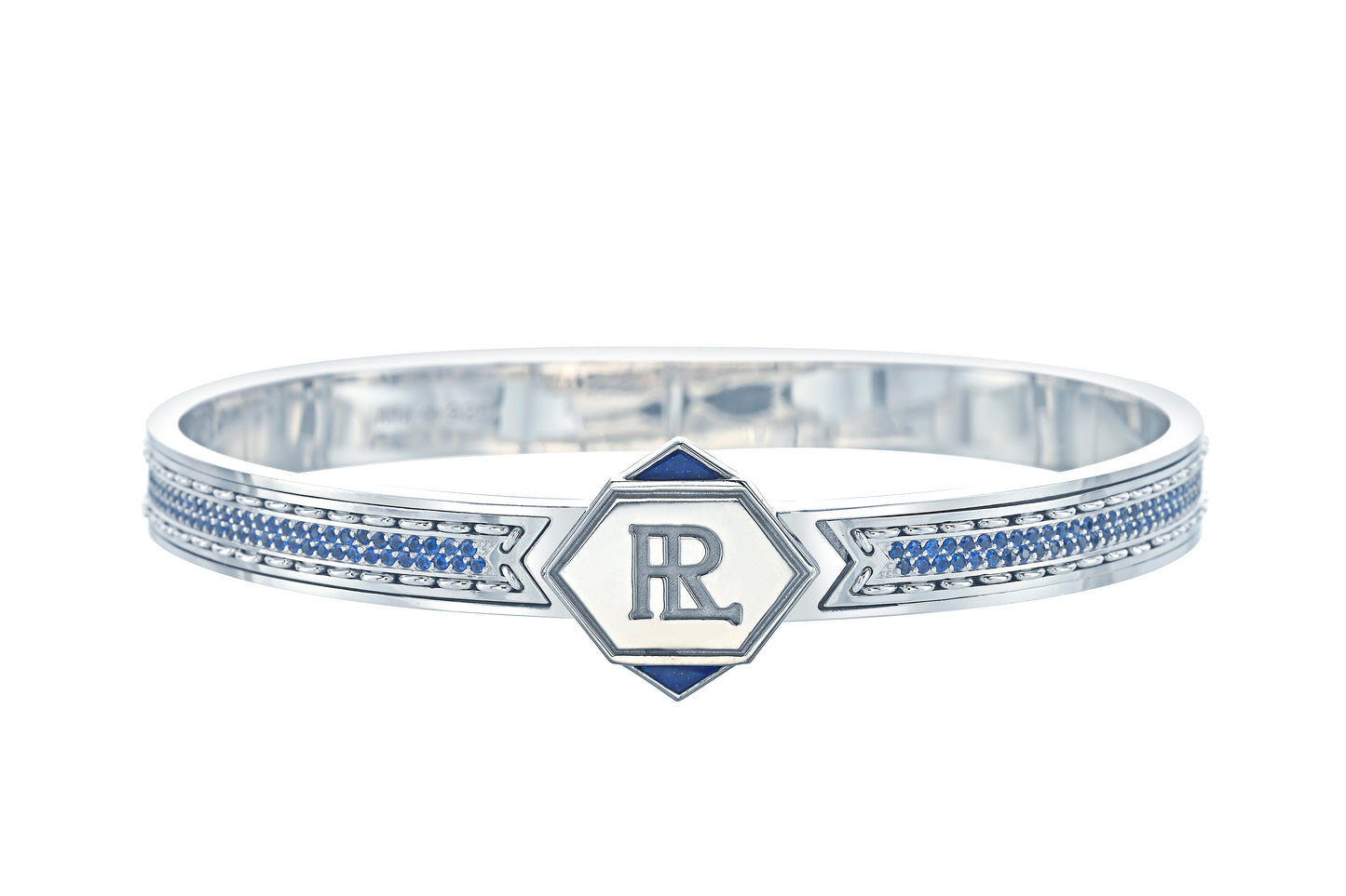 Twined Bracelet, Sapphire, Lapis-Lazuli, Pavé