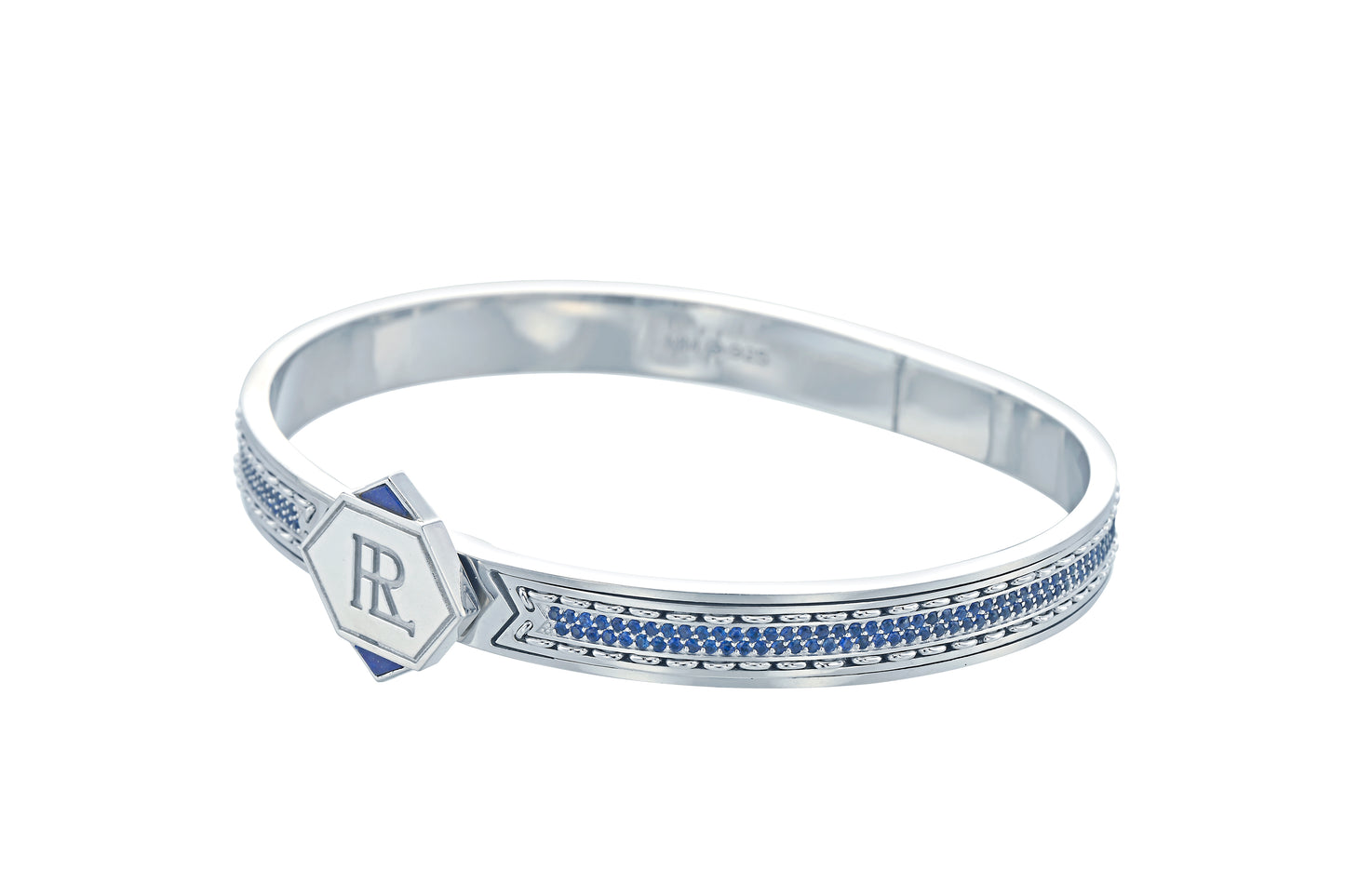 Twined Bracelet, Sapphire, Lapis-Lazuli, Pavé