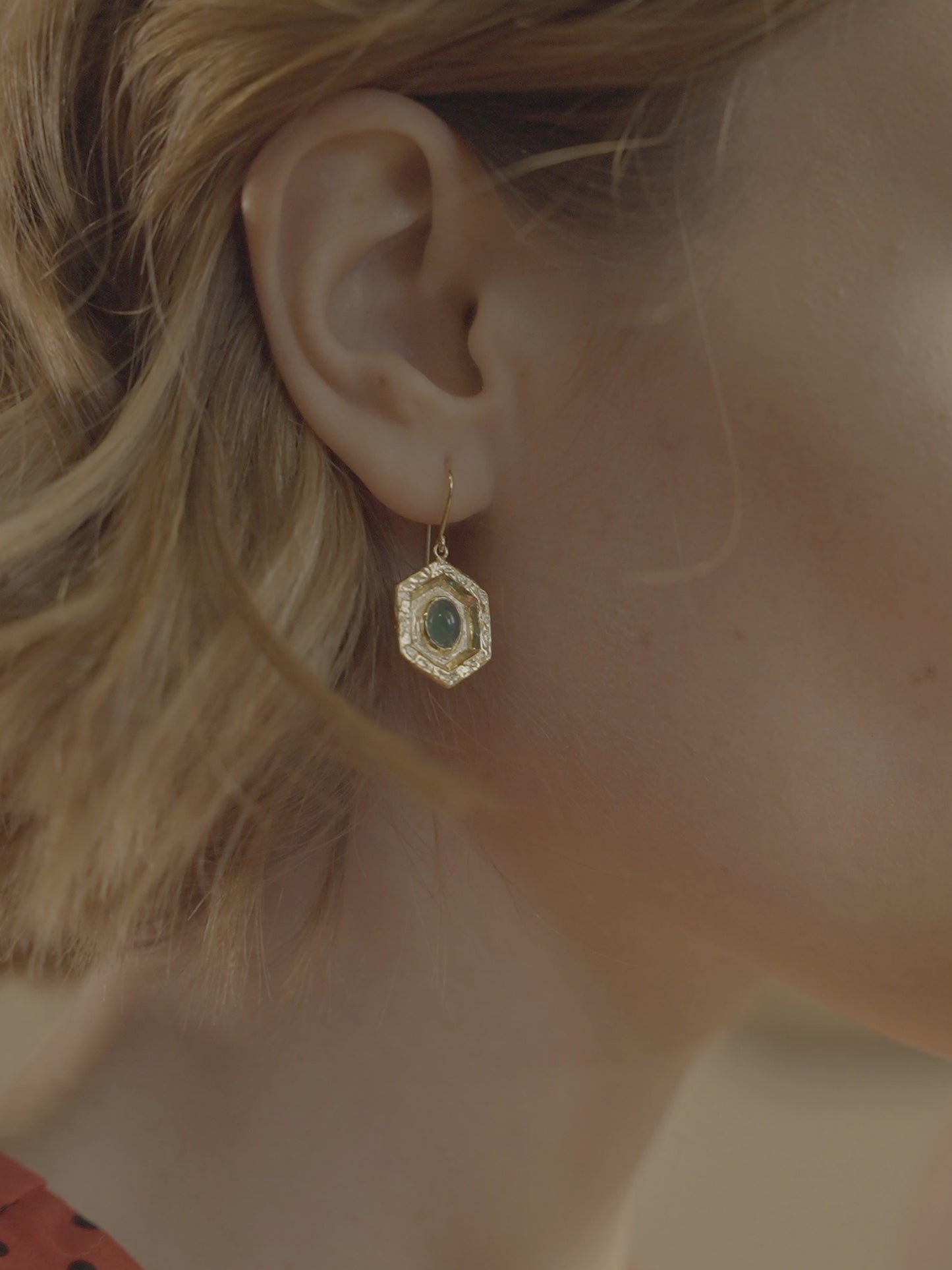 Série Hex Boucle d'Oreille, Artefact, Émeraude