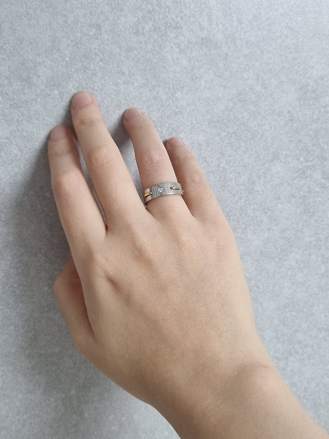 Twined 7.0 Bague, Diamant, Bi-Couleur