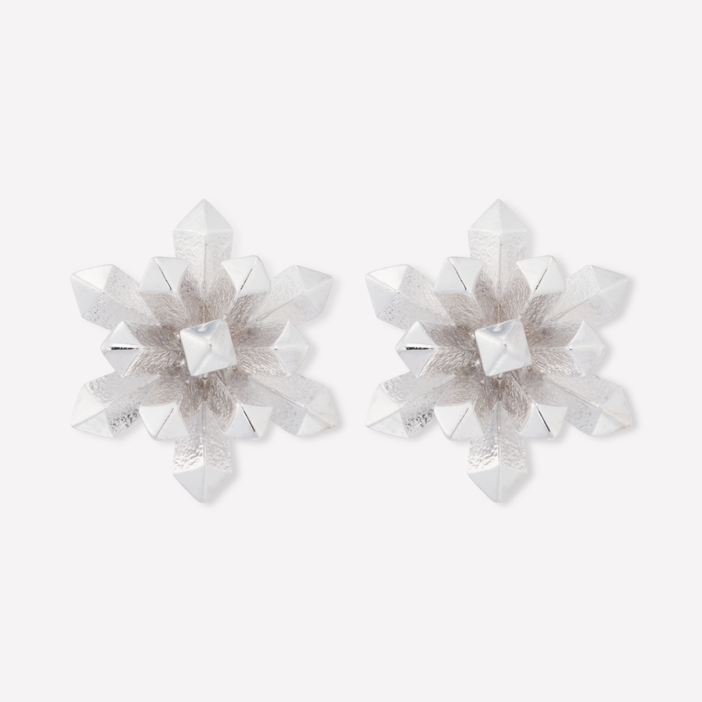 Le Quartz Boucle d'Oreilles, Petit & Grand, Platine