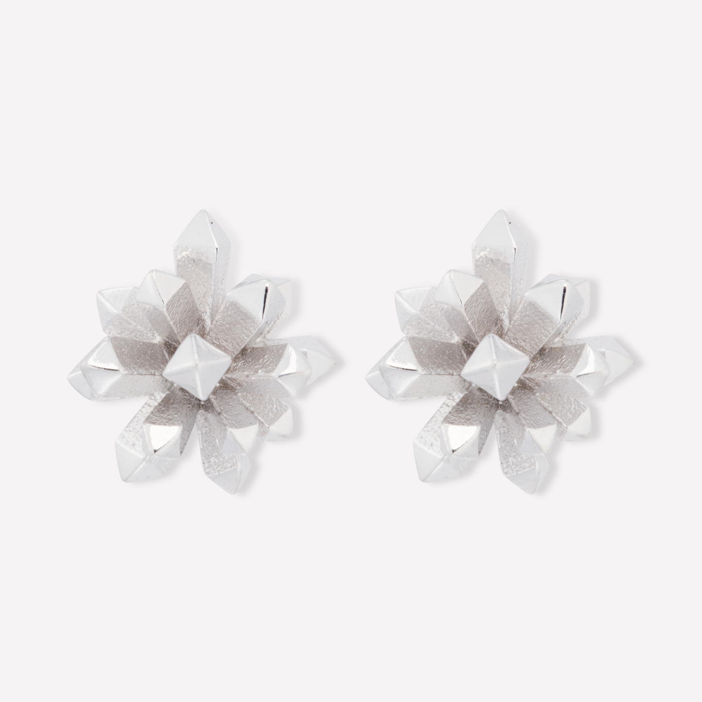 Le Quartz Boucle d'Oreilles, Petit & Grand, Platine