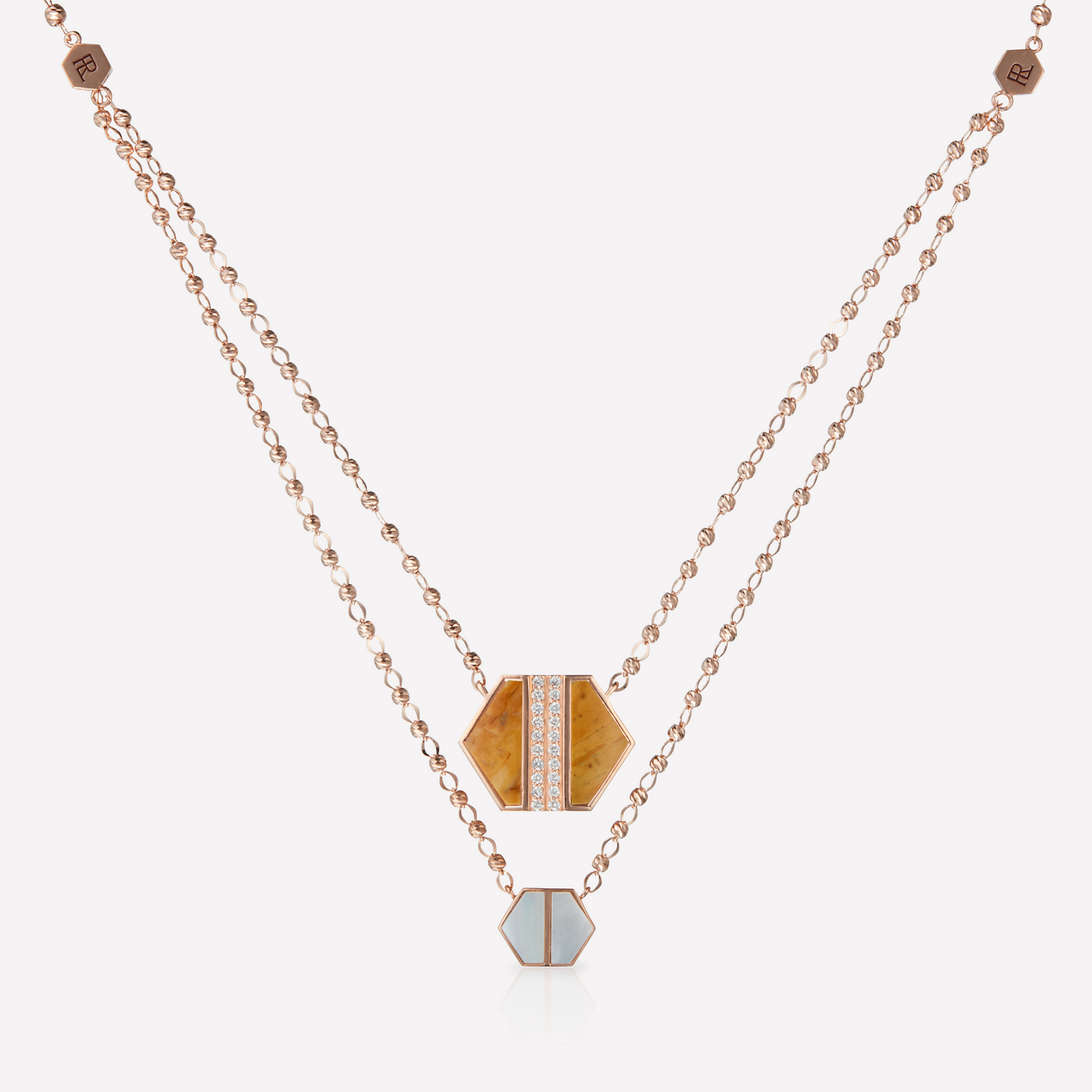 VOID Filled By You Collier, Grand, Jaspe Jaune, Diamant G