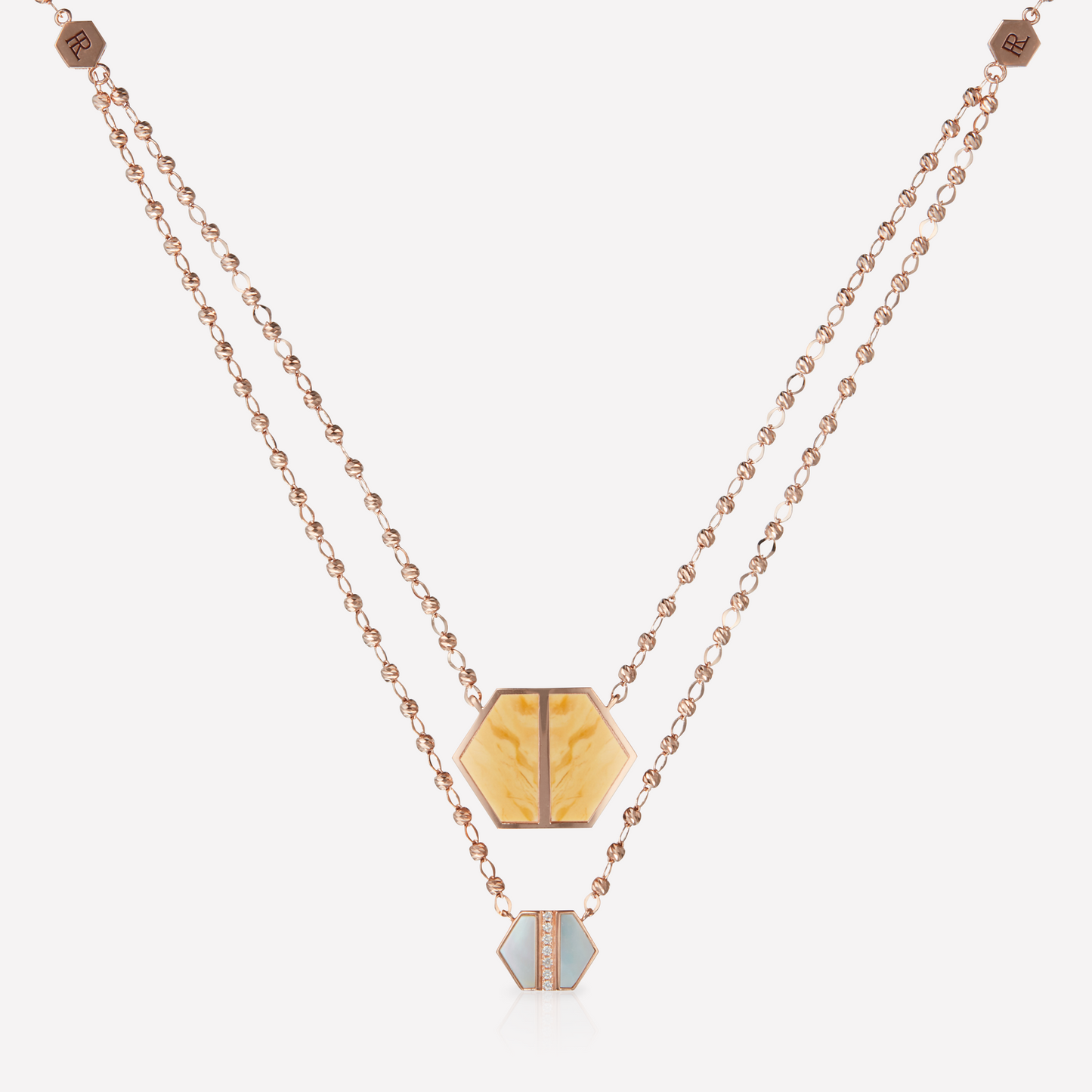 VOID Filled By You Collier, Grand, Jaspe Jaune, Diamant P
