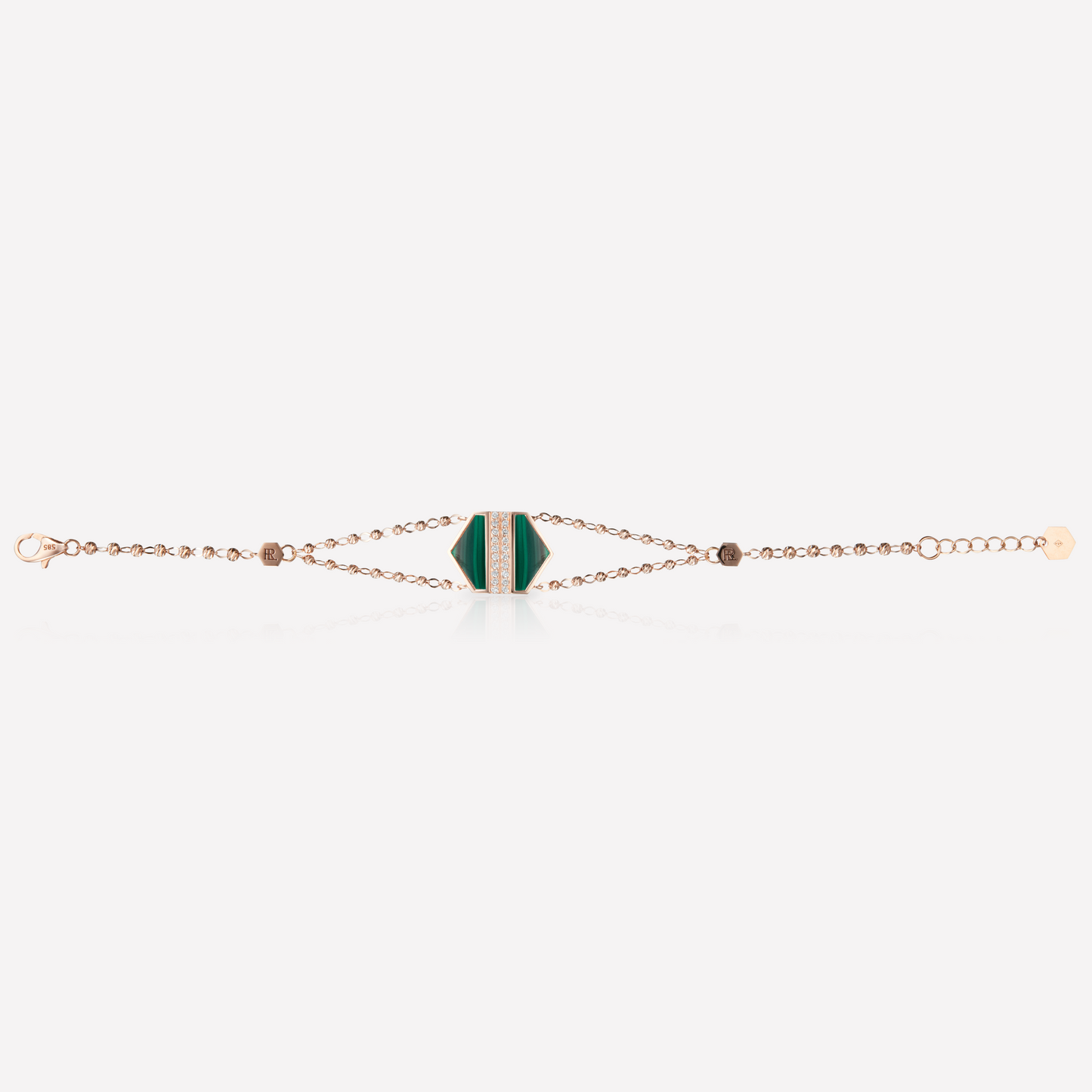 VOID Filled By You Bracelet, Grand, Malachite, Diamant