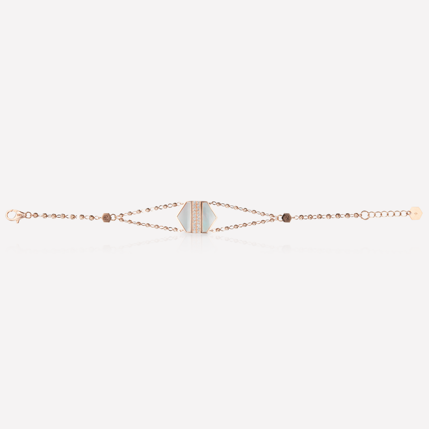 VOID Filled By You Bracelet, Grand, Nacre Blanc, Diamant