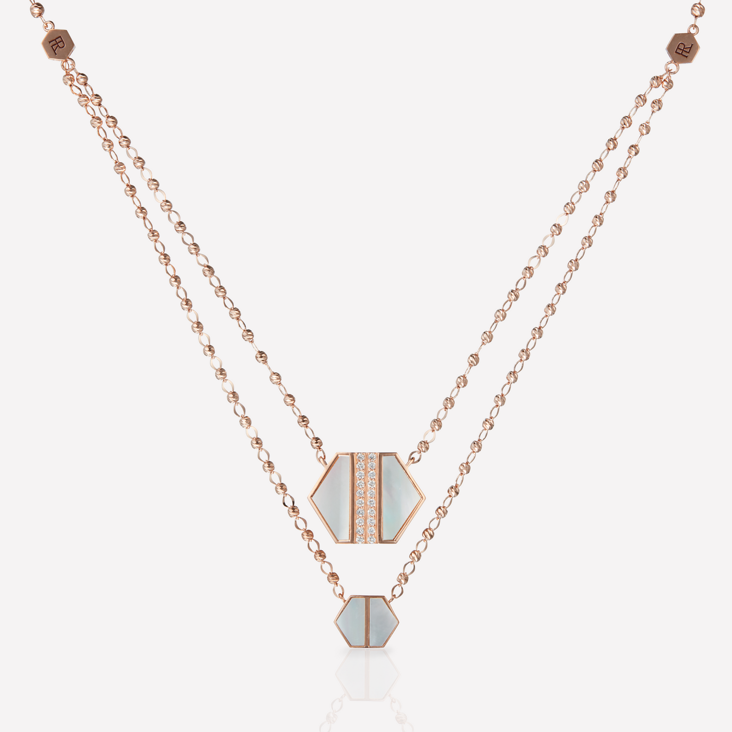 VOID Filled By You Collier, Grand, Nacre Blanc, Diamant G