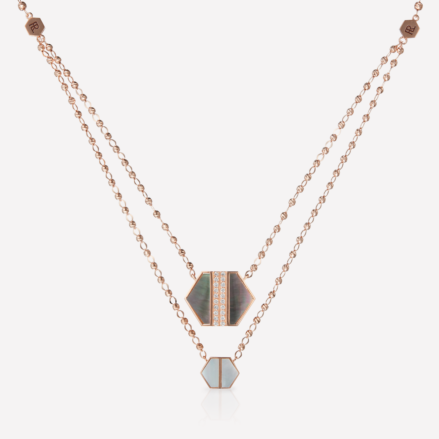 VOID Filled By You Collier, Grand, Nacre Noir, Diamant G