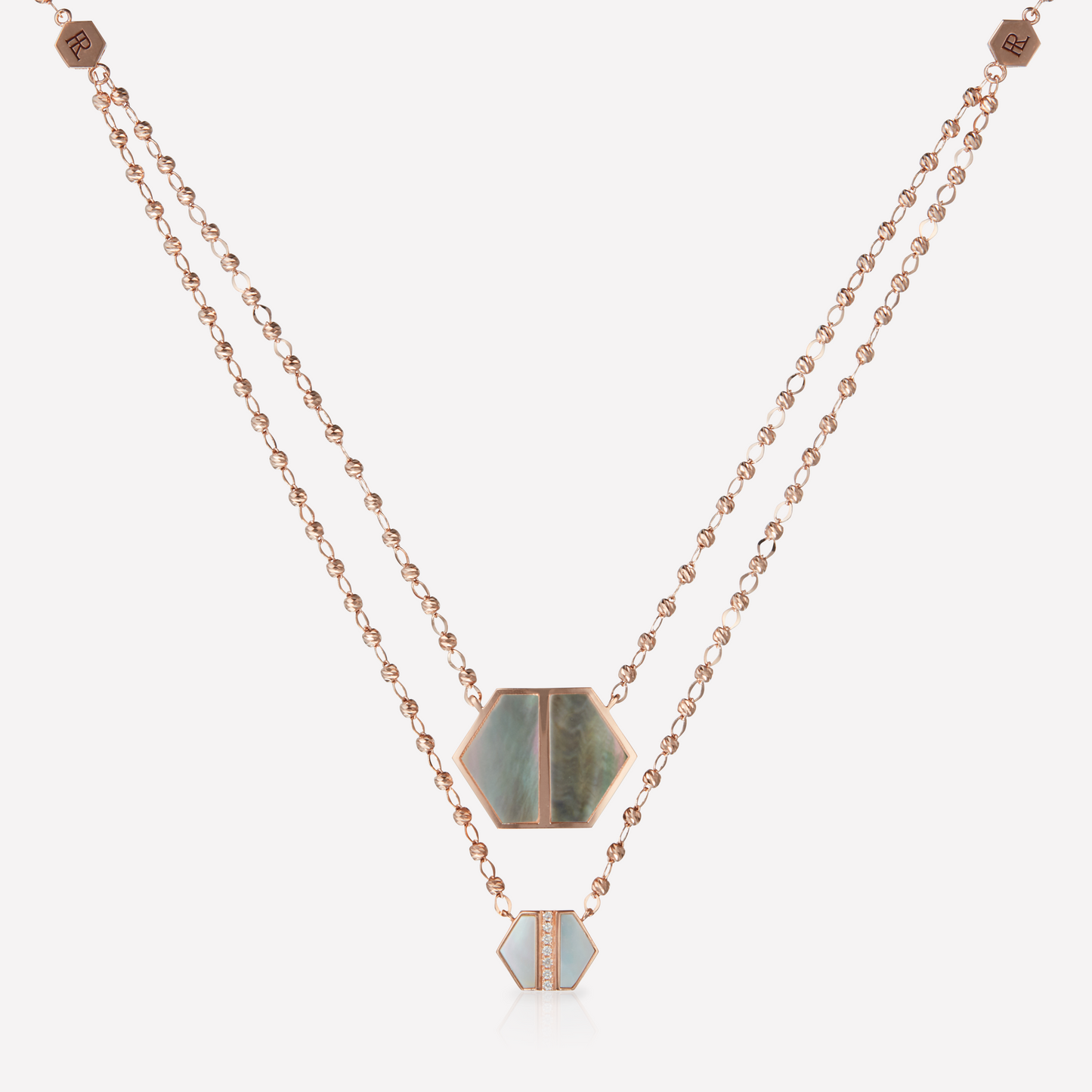 VOID Filled By You Collier, Grand, Nacre Noir, Diamant P