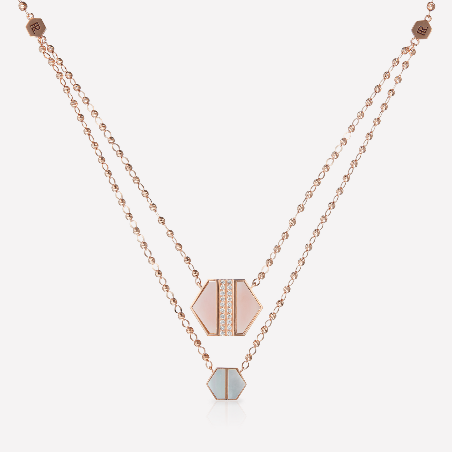 VOID Filled By You Collier, Grand, Nacre Rose, Diamant G