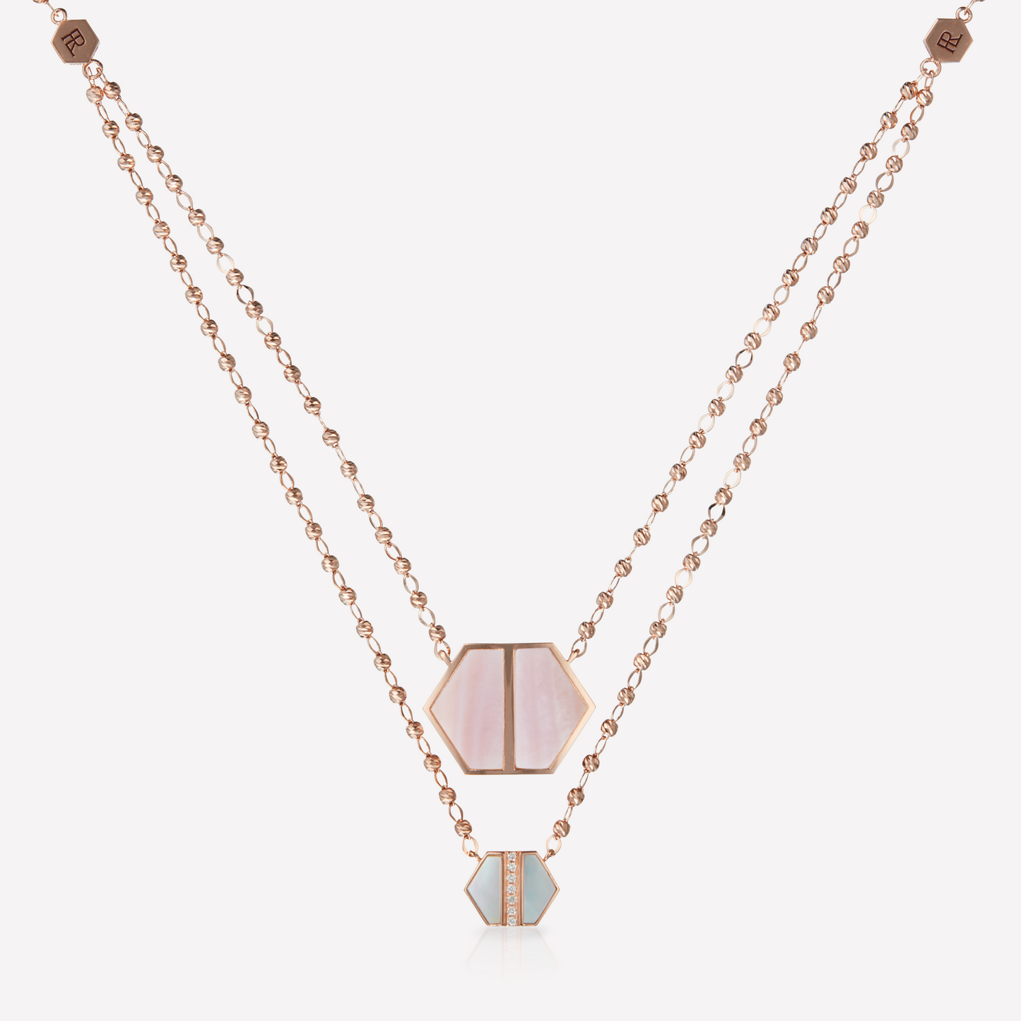 VOID Filled By You Collier, Grand, Nacre Rose, Diamant P