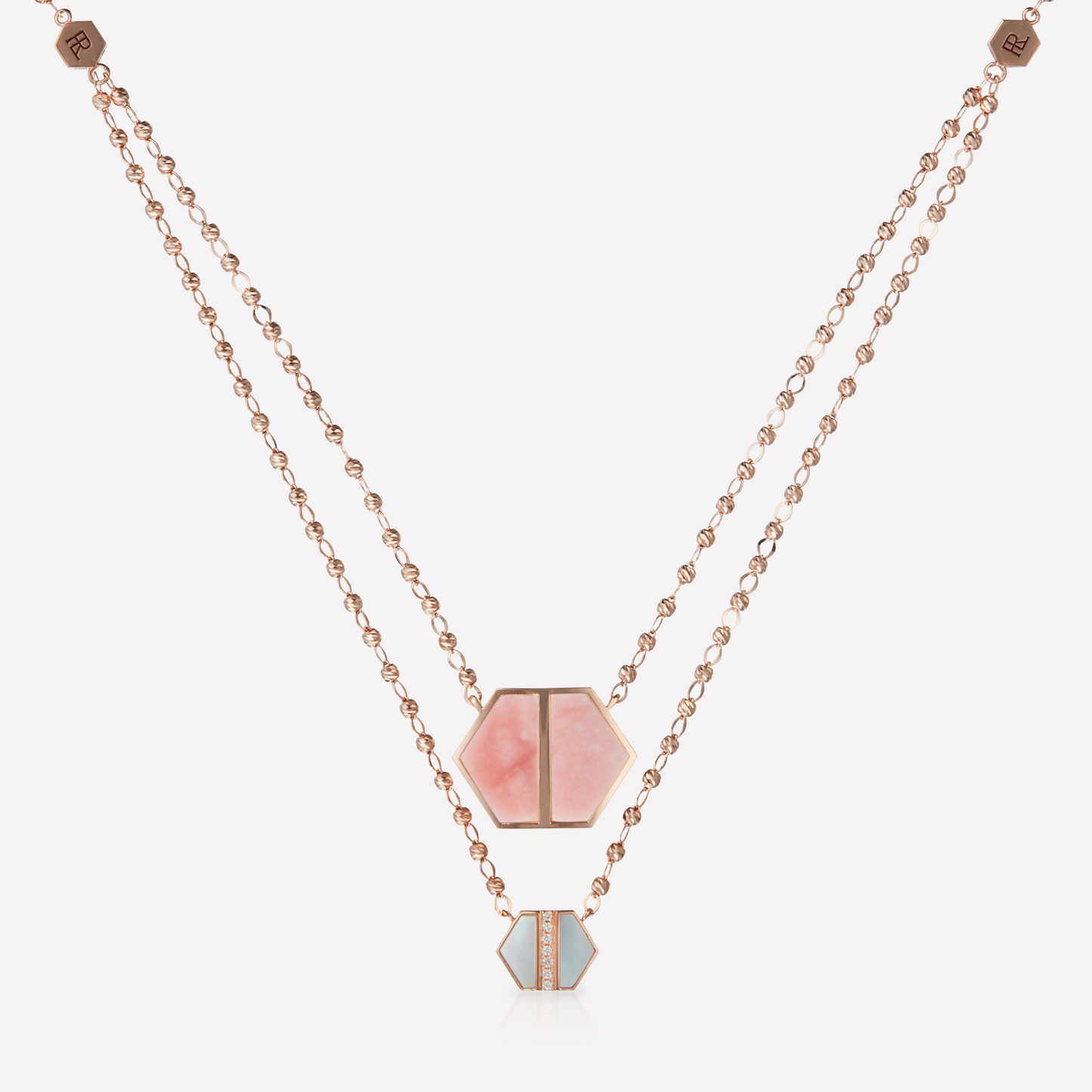 VOID Filled By You Collier, Grand, Opale Rose, Diamant P