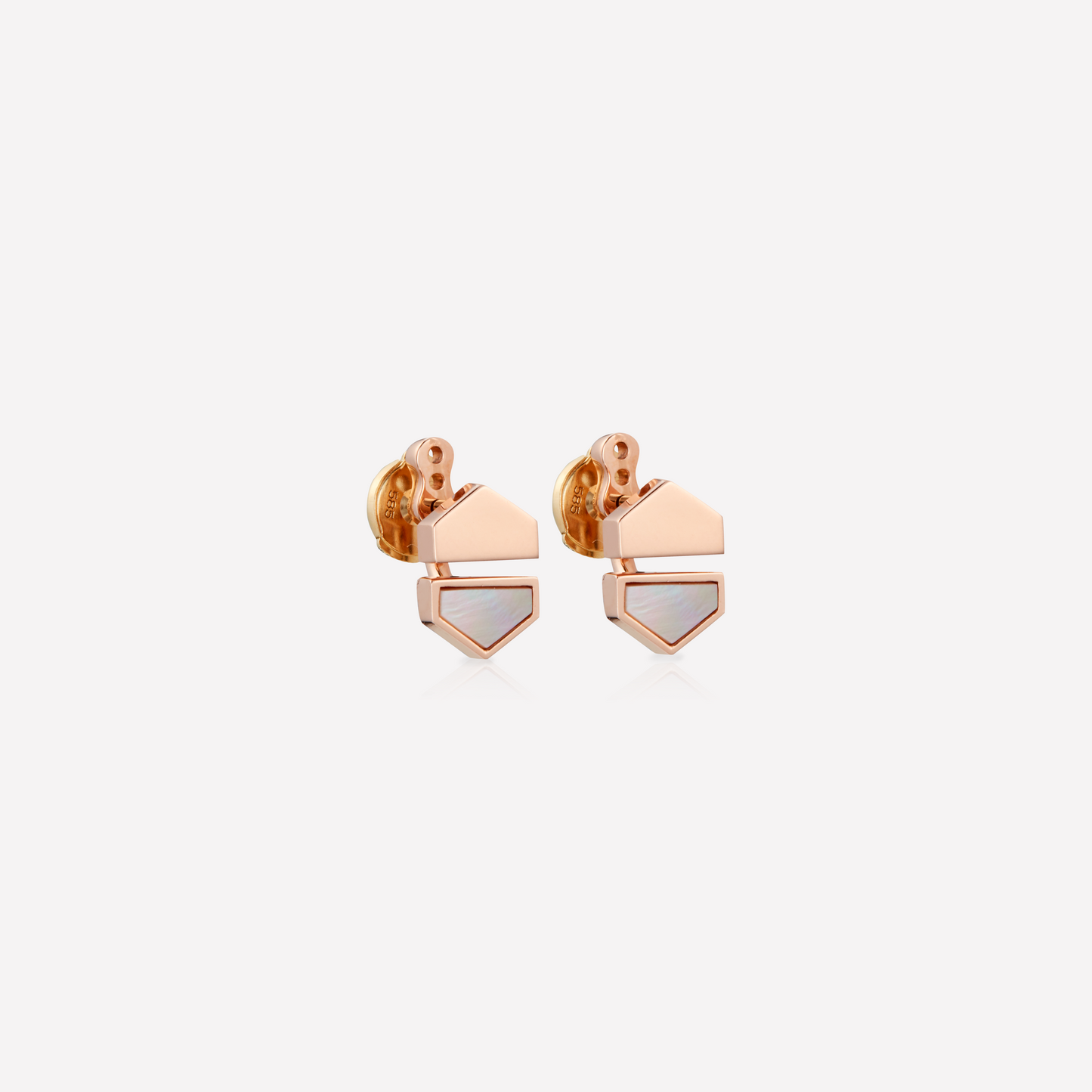 VOID Filled By You Boucle d'Oreilles, Petit, Nacre Blanc