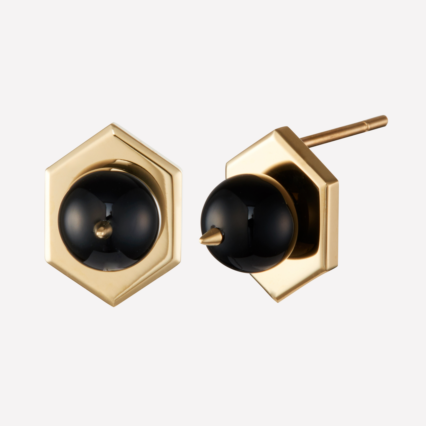 Tergum VII Boucle d'Oreilles, Hex 1, Spinel Noir