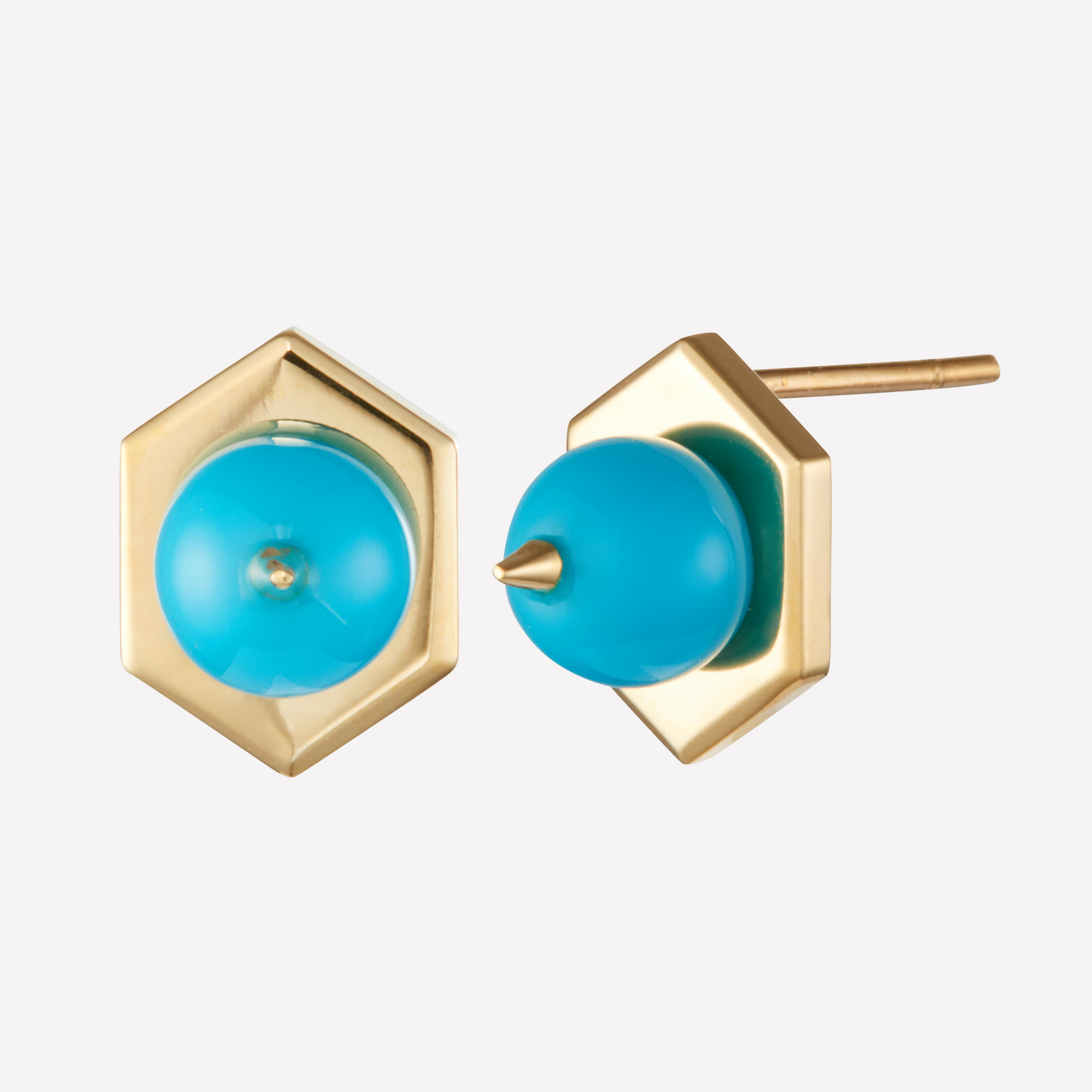 Tergum VII Boucle d'Oreilles, Hex 1, Turquoise