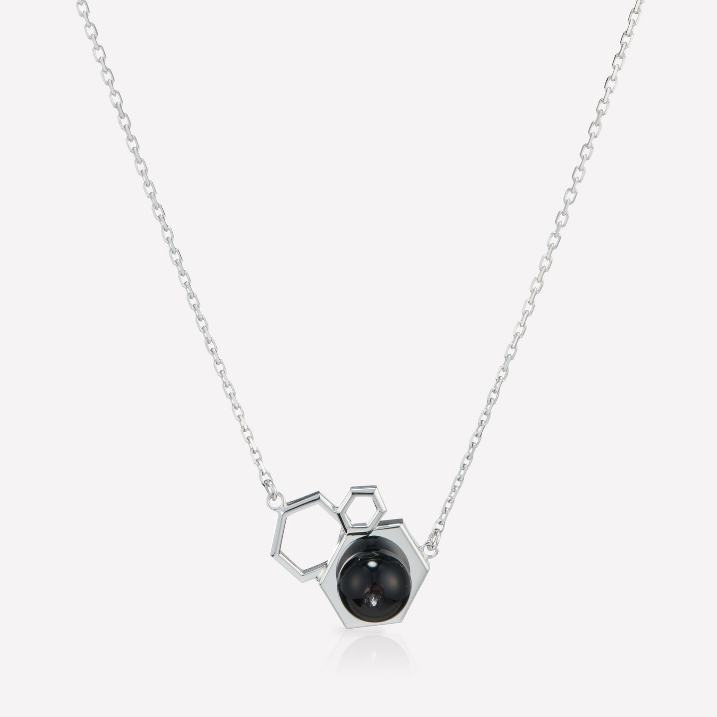 Tergum VII Collier, Hex 3, Spinel Noir