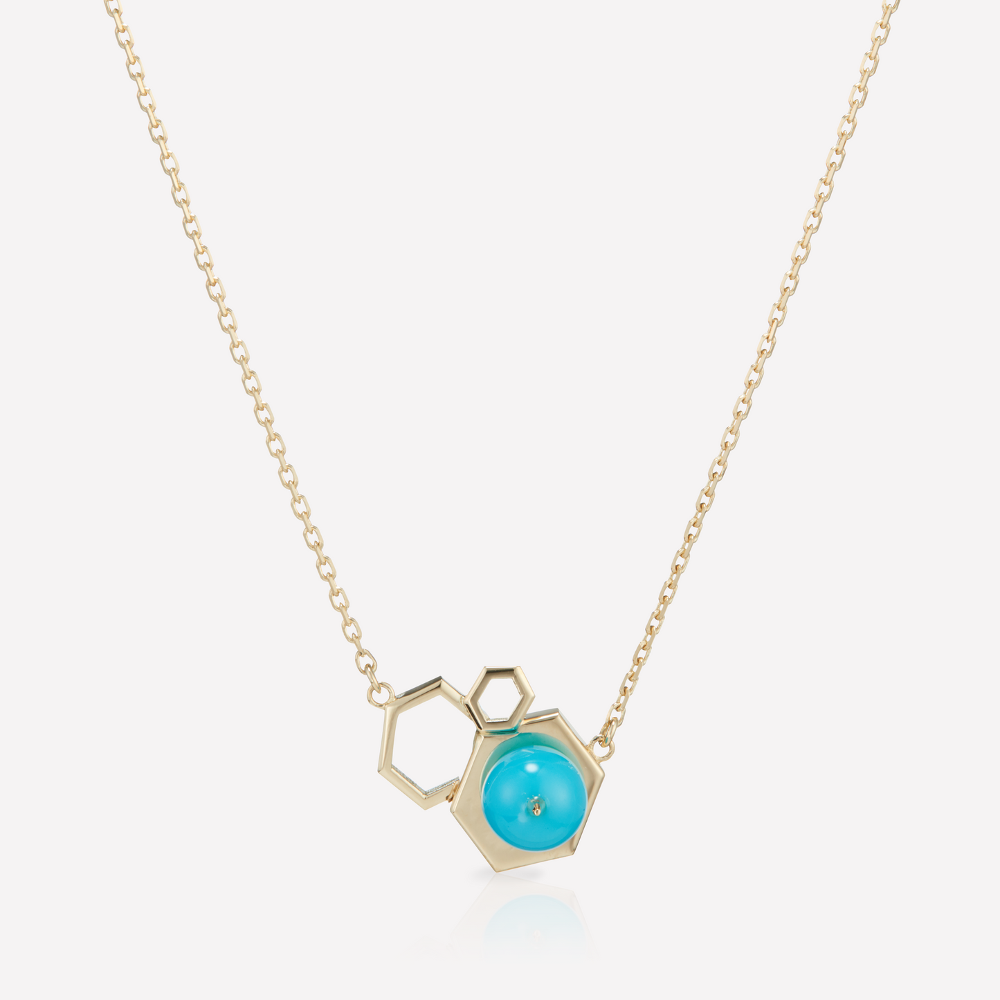 Tergum VII Collier, Hex 3, Turquoise