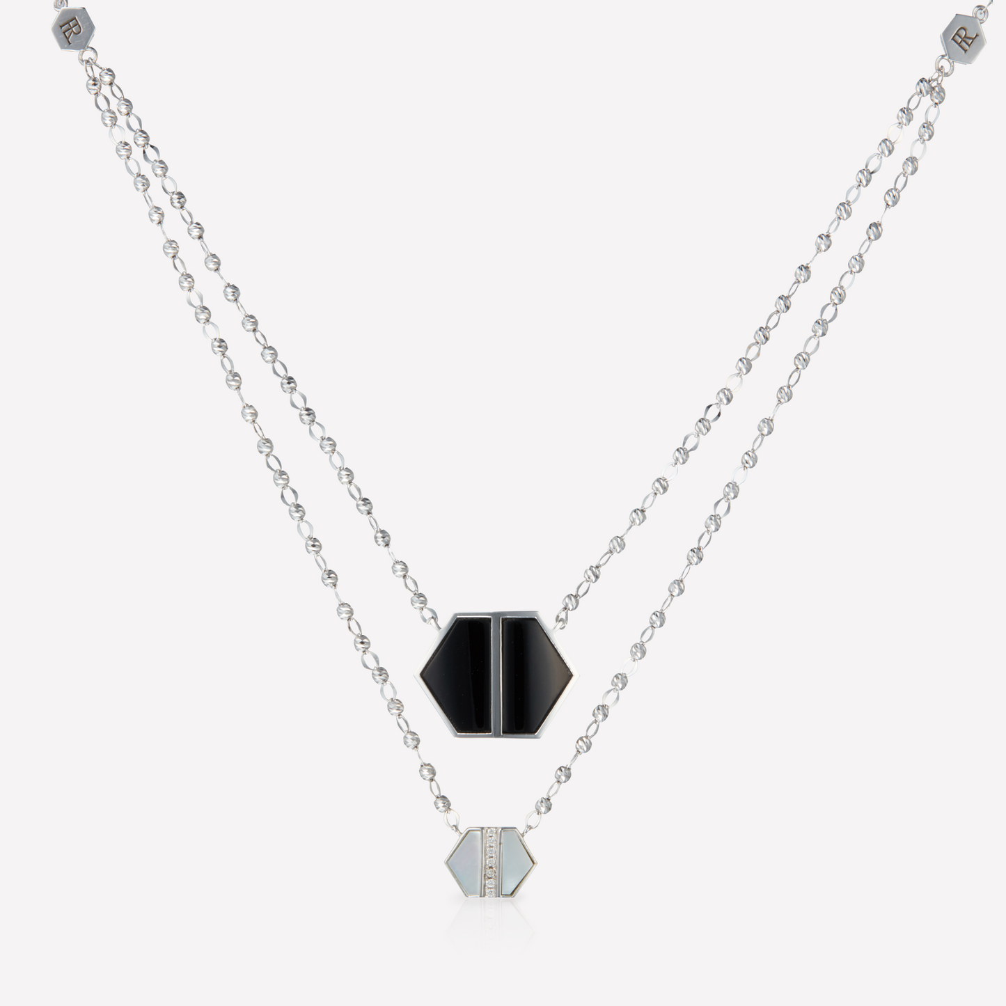 VOID Filled By You Collier, Grand, Spinel Noir, Diamant P