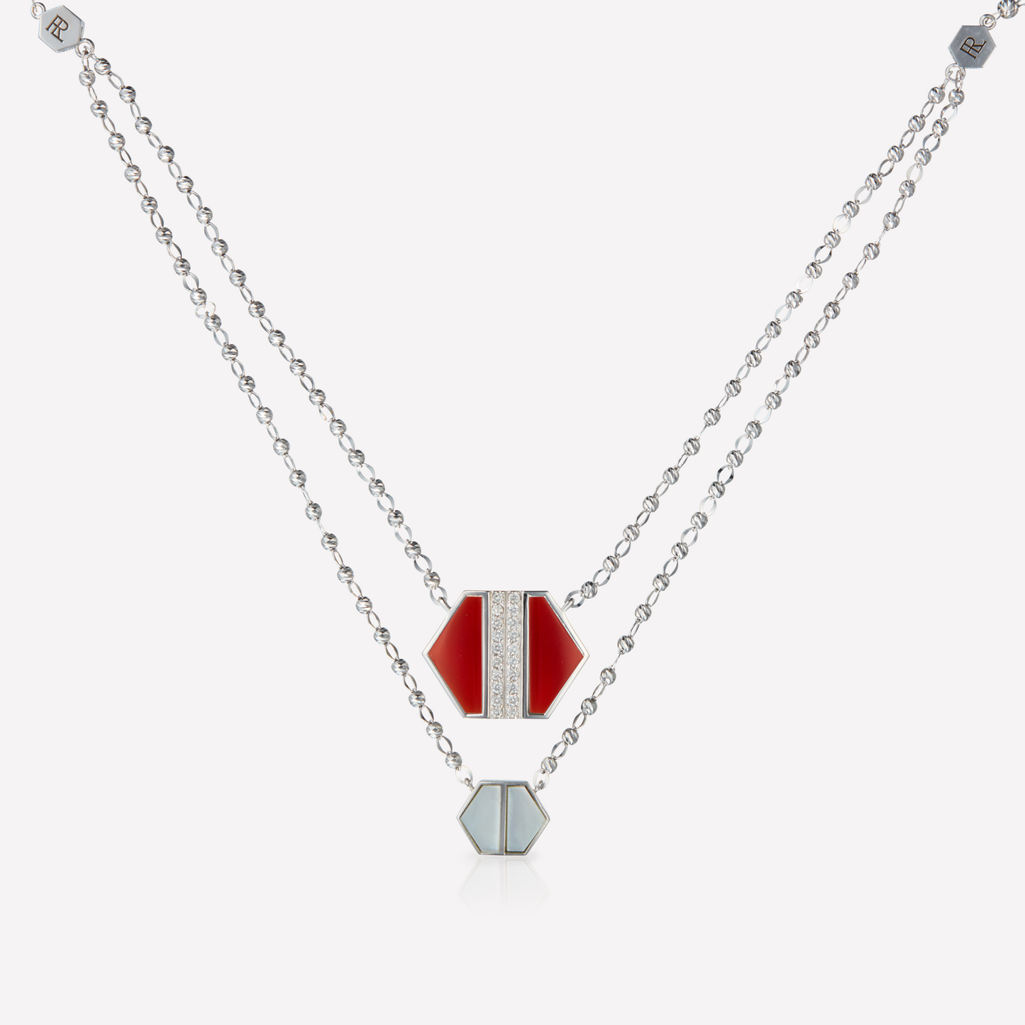 VOID Filled By You Collier, Grand, Cornaline, Diamant G