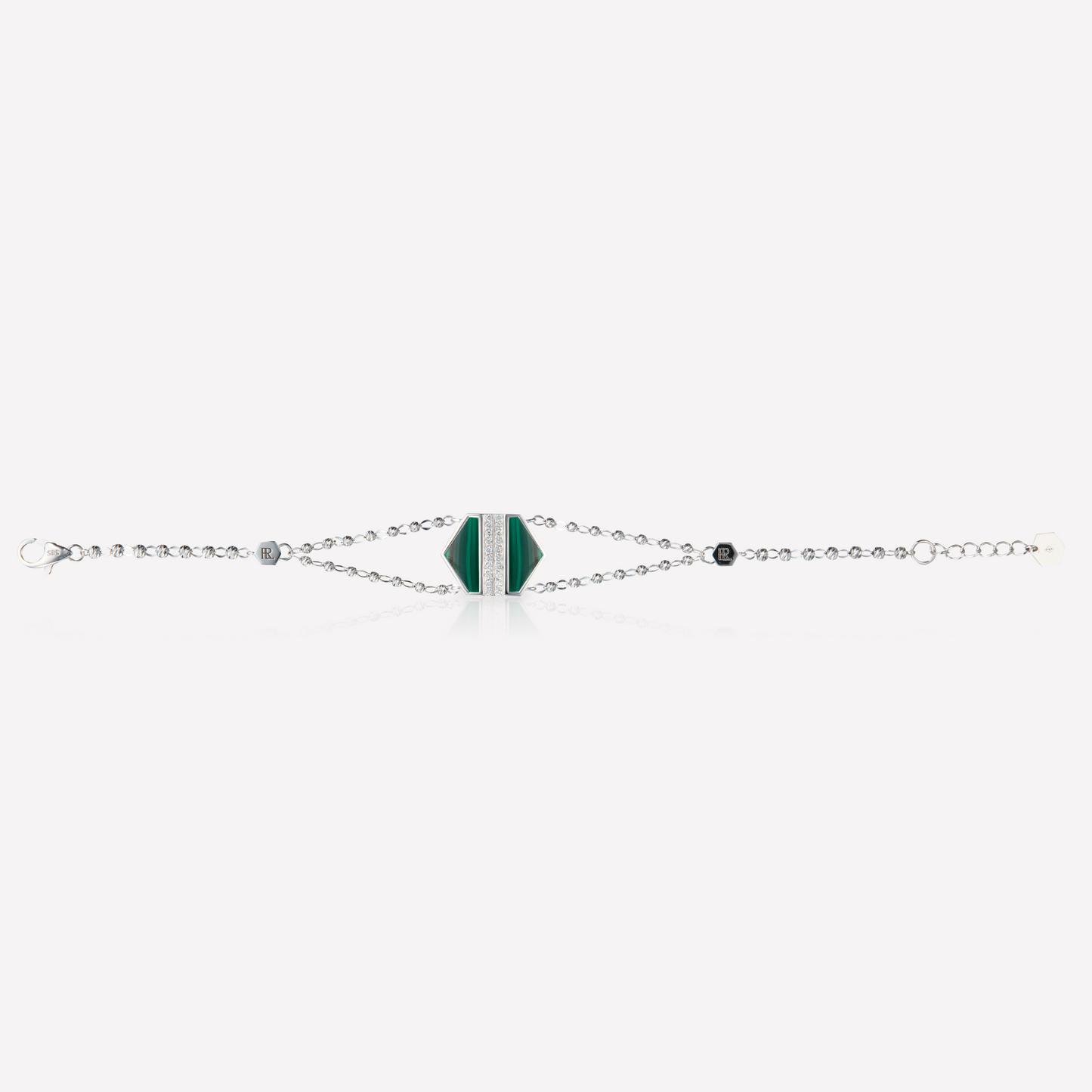 VOID Filled By You Bracelet, Grand, Malachite, Diamant