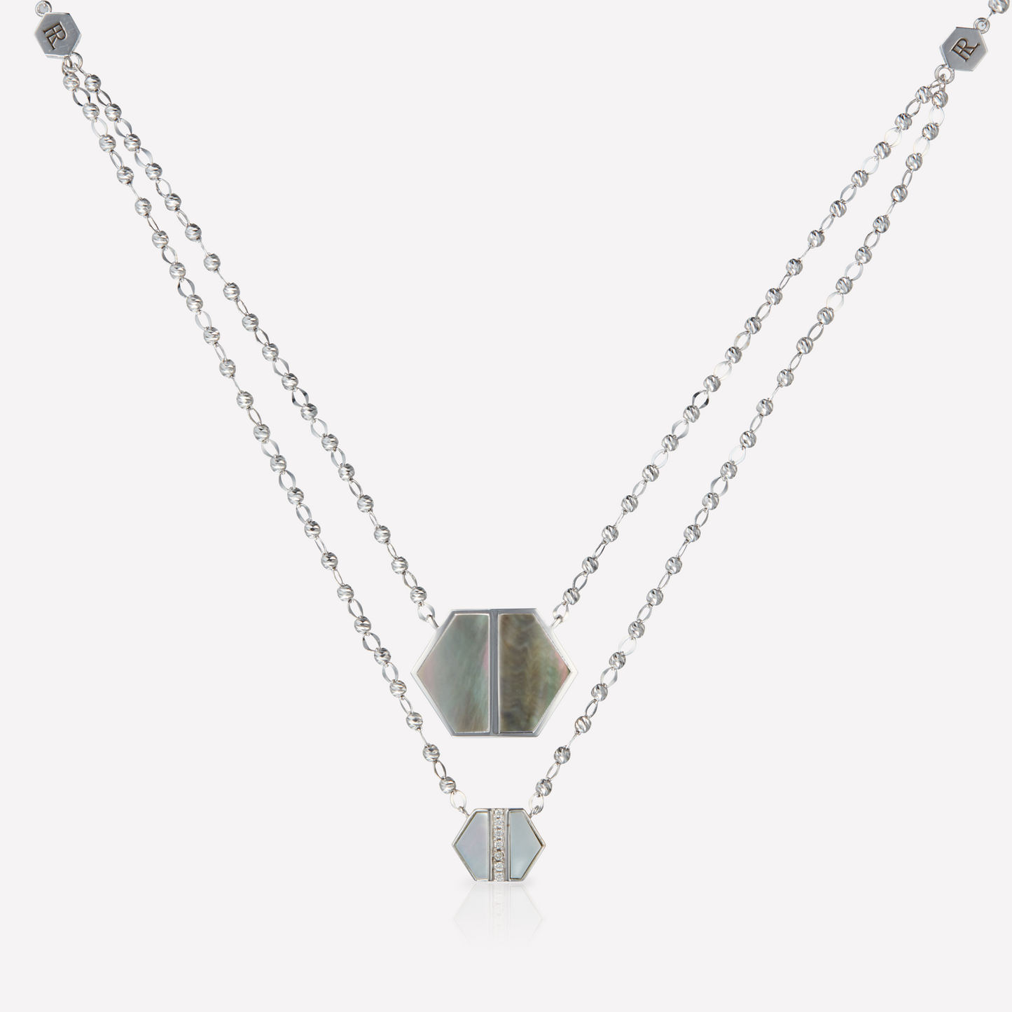 VOID Filled By You Collier, Grand, Nacre Noir, Diamant P