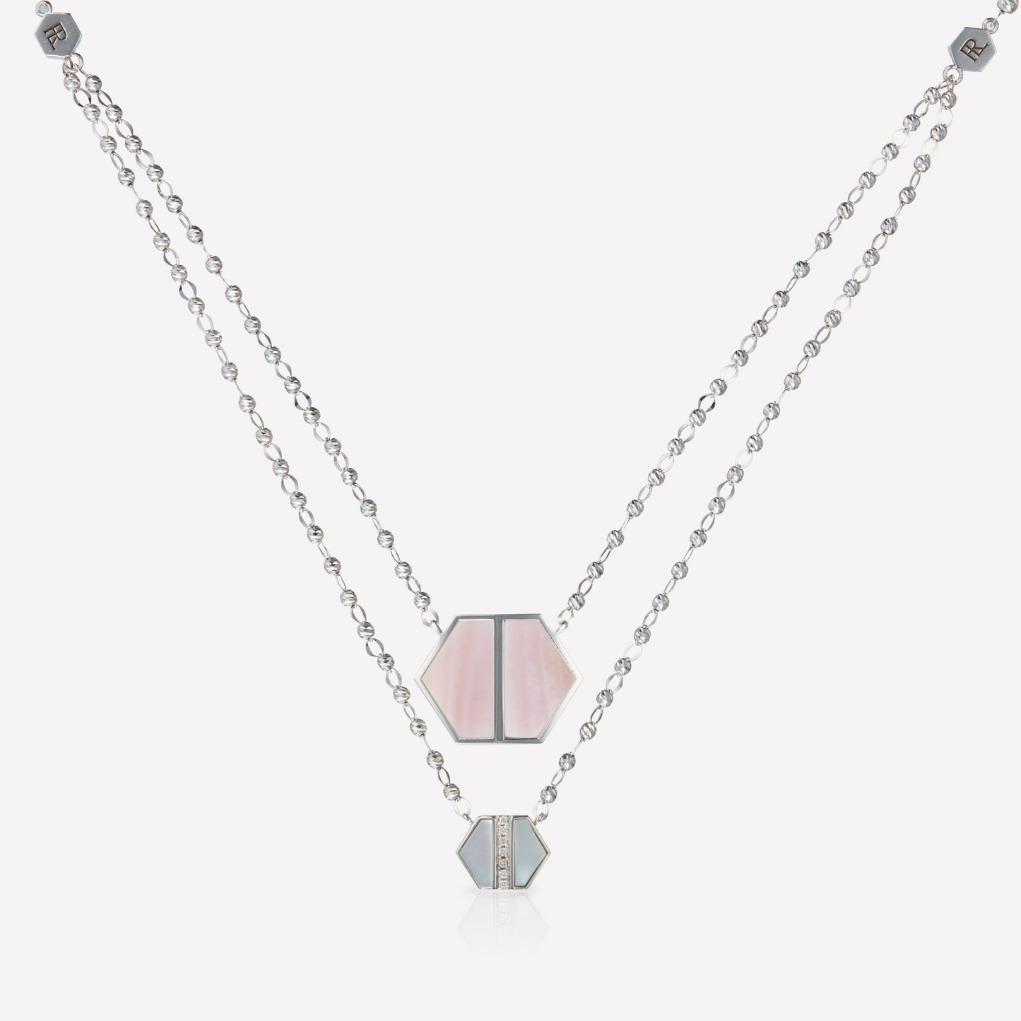 VOID Filled By You Collier, Grand, Nacre Rose, Diamant P