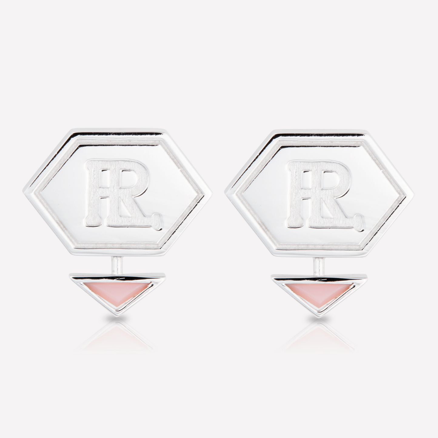 Série Hex Boucle d'Oreille, Opale Rose