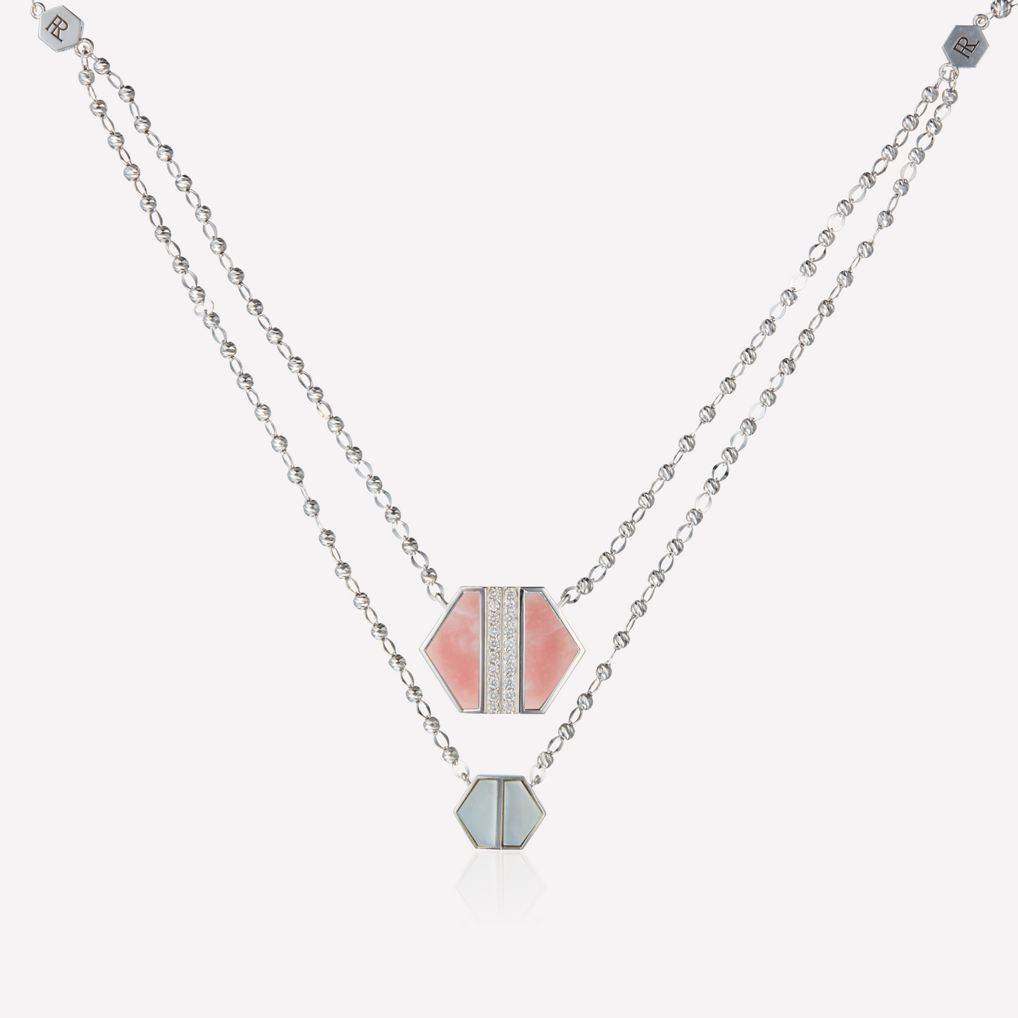 VOID Filled By You Collier, Grand, Opale Rose, Diamant G