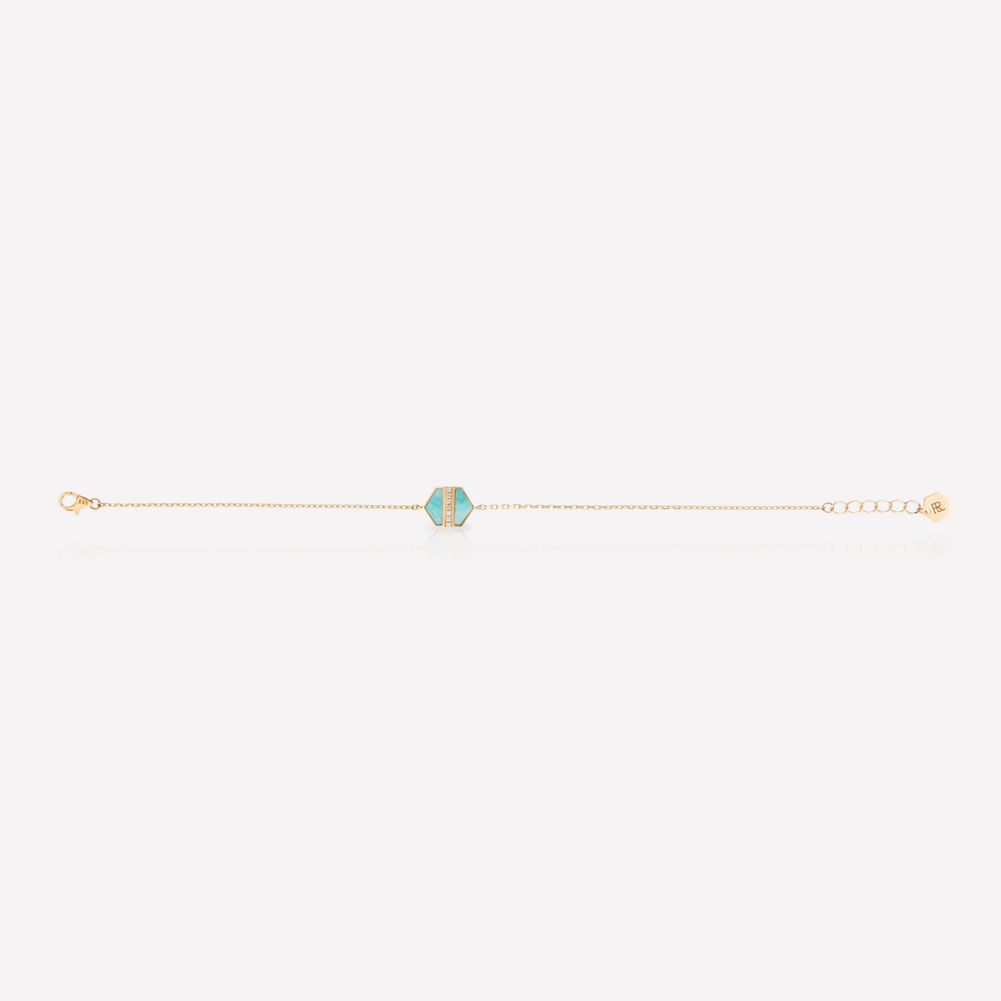 VOID Filled By You Bracelet, Petit, Amazonite, Diamant