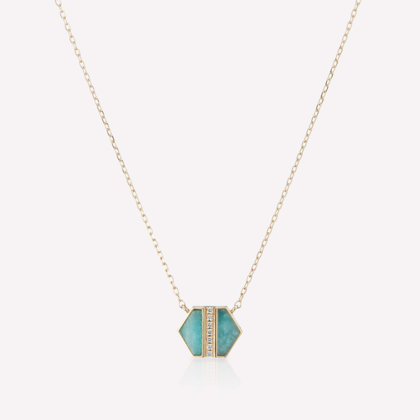 VOID Filled By You Collier, Petit, Amazonite, Diamant