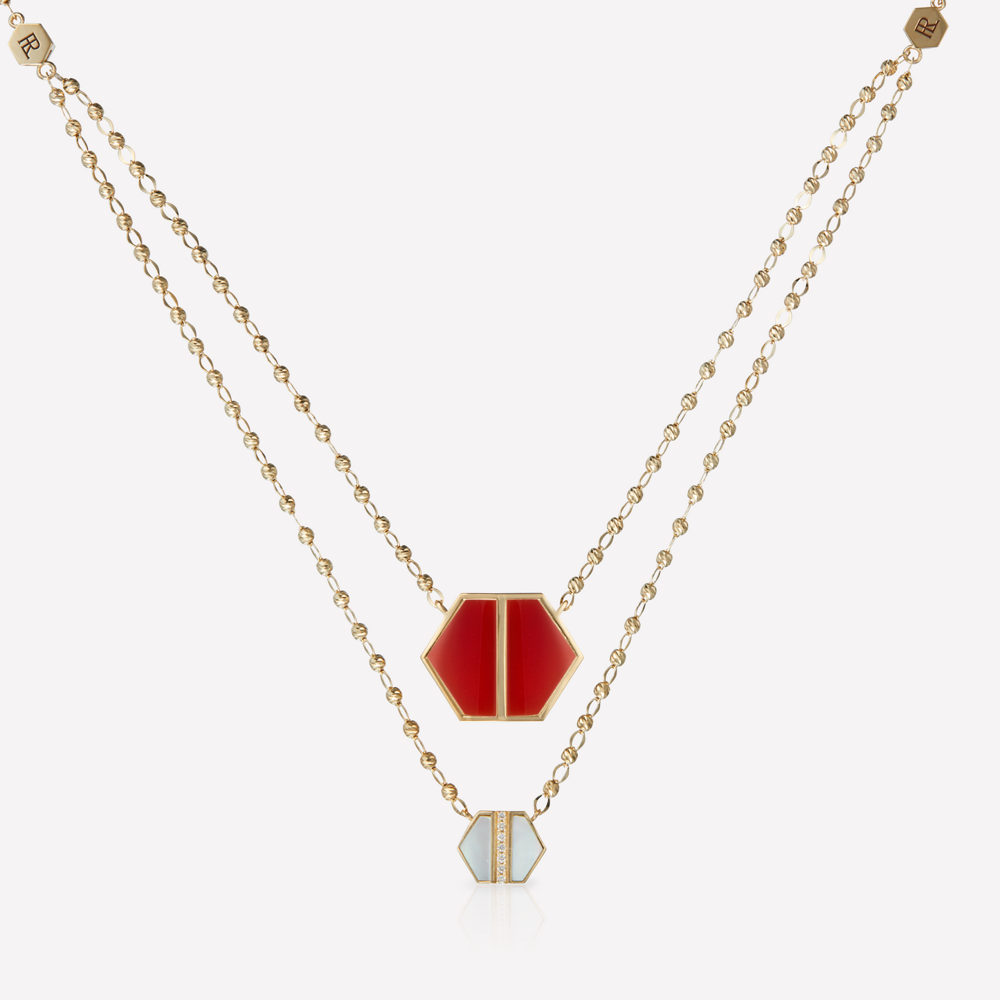 VOID Filled By You Collier, Grand, Cornaline, Diamant P