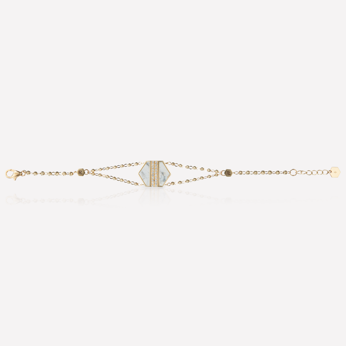 VOID Filled By You Bracelet, Grand, Howlite, Diamant