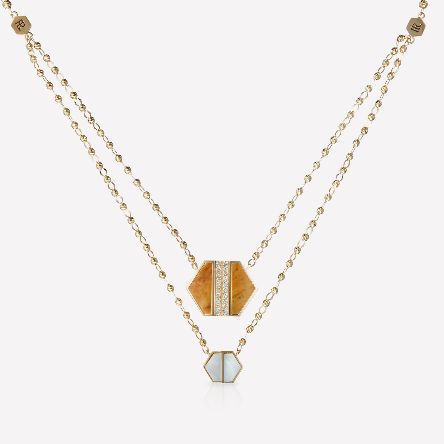 VOID Filled By You Collier, Grand, Jaspe Jaune, Diamant G