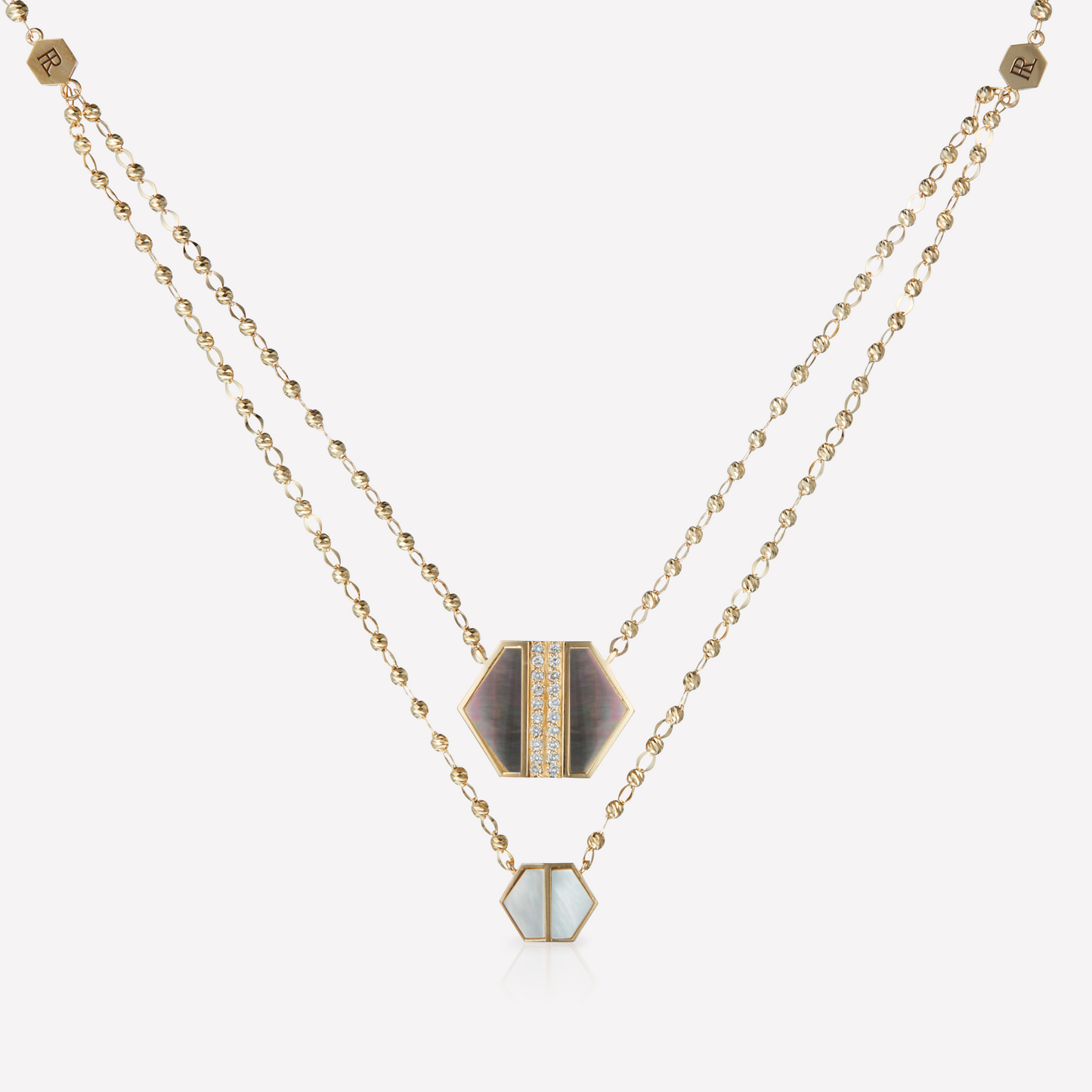 VOID Filled By You Collier, Grand, Nacre Noir, Diamant G