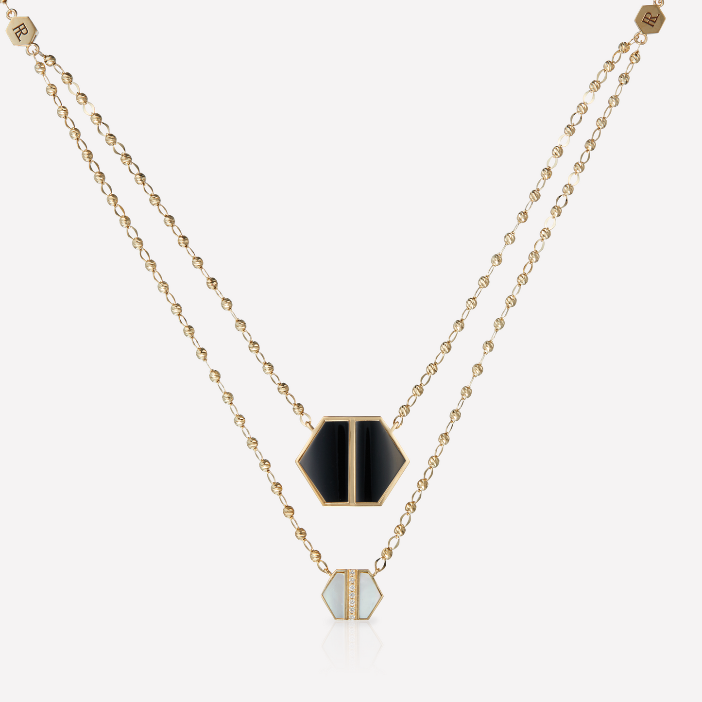 VOID Filled By You Collier, Grand, Spinel Noir, Diamant P