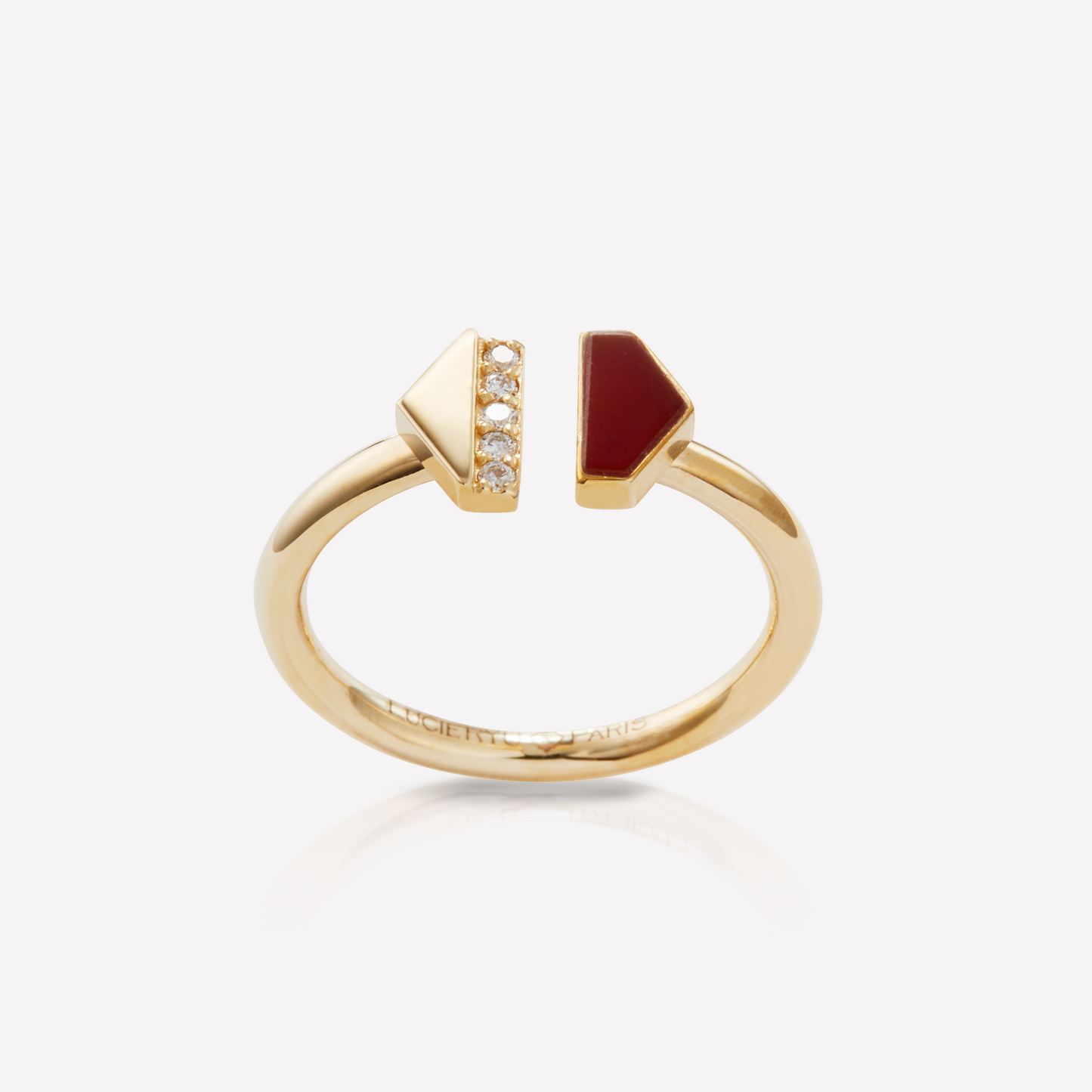 VOID Filled By You Bague, Petit, Cornaline, Diamant