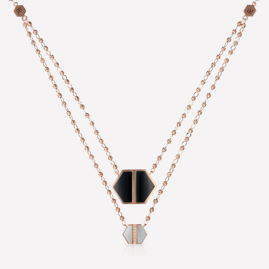 VOID Filled By You Collier, Grand, Spinel Noir, Diamant P