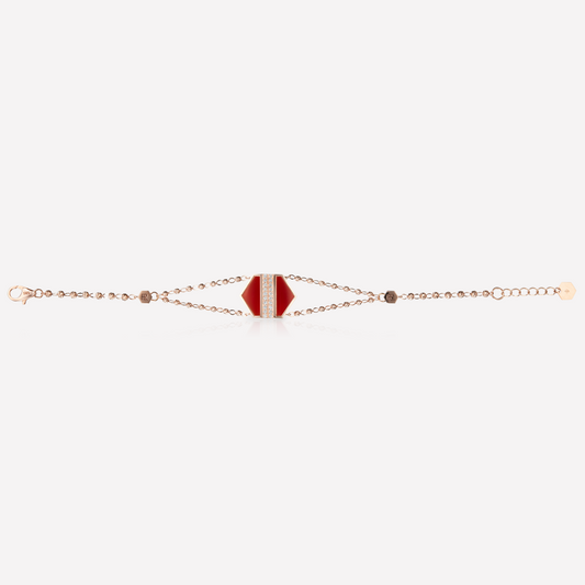 VOID Filled By You Bracelet, Grand, Cornaline, Diamant