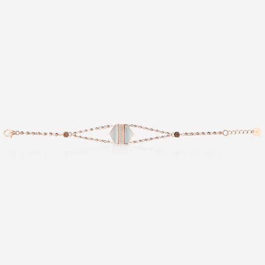 VOID Filled By You Bracelet, Grand, Nacre Blanc, Diamant
