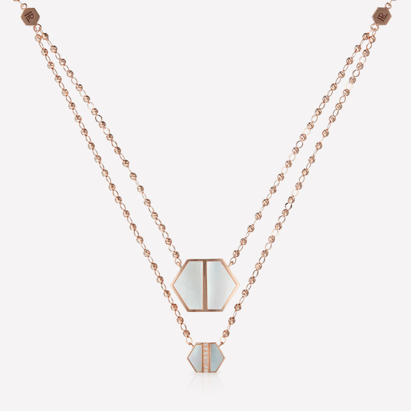 VOID Filled By You Collier, Grand, Nacre Blanc, Diamant P