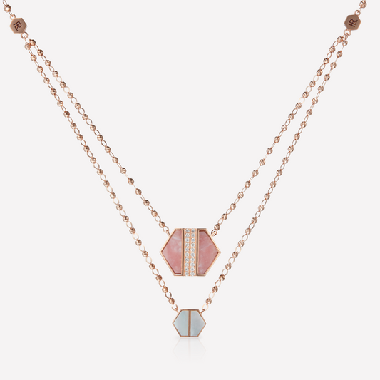 VOID Filled By You Collier, Grand, Opale Rose, Diamant G