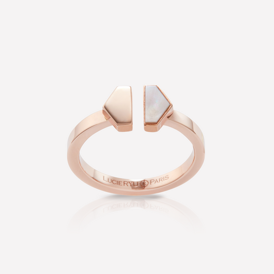 VOID Filled By You Bague, Petit, Nacre Blanc