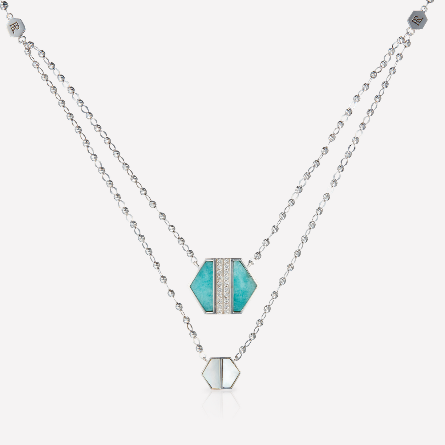 VOID Filled By You Collier, Grand, Amazonite, Diamant G