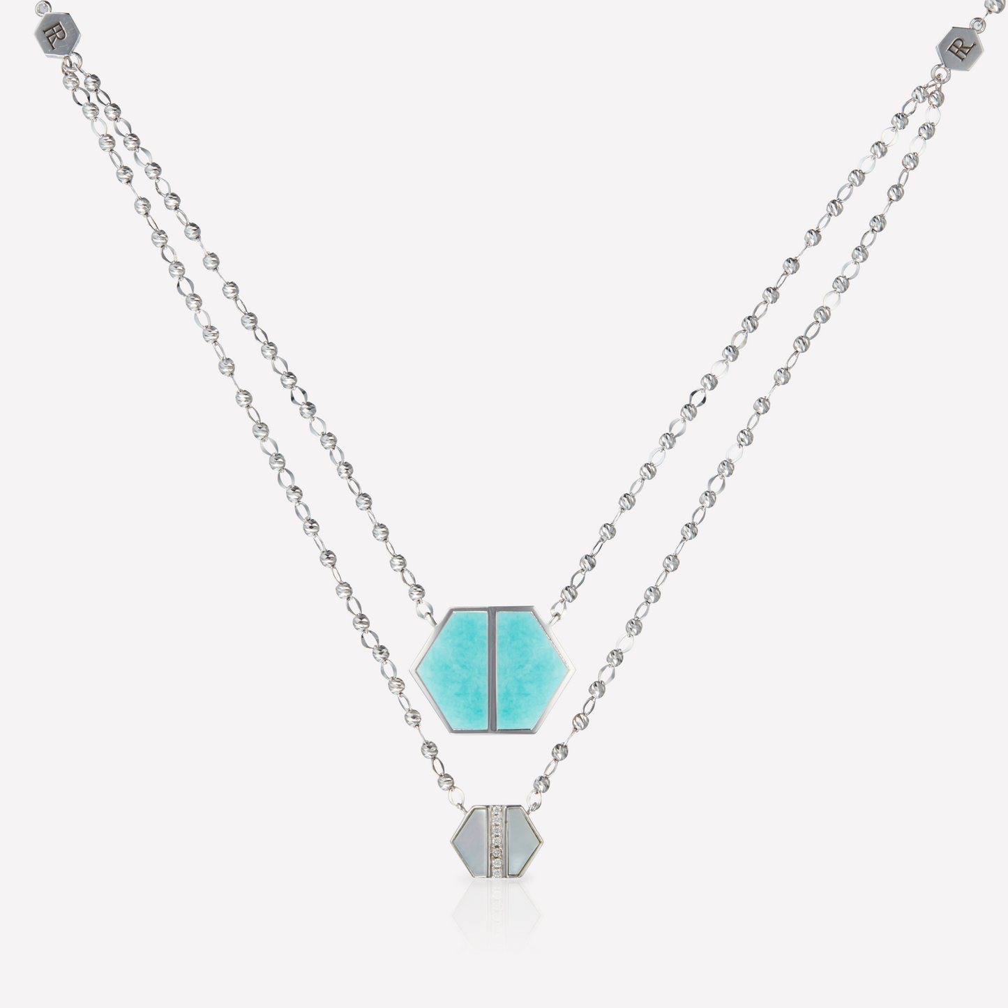 VOID Filled By You Collier, Grand, Amazonite, Diamant P