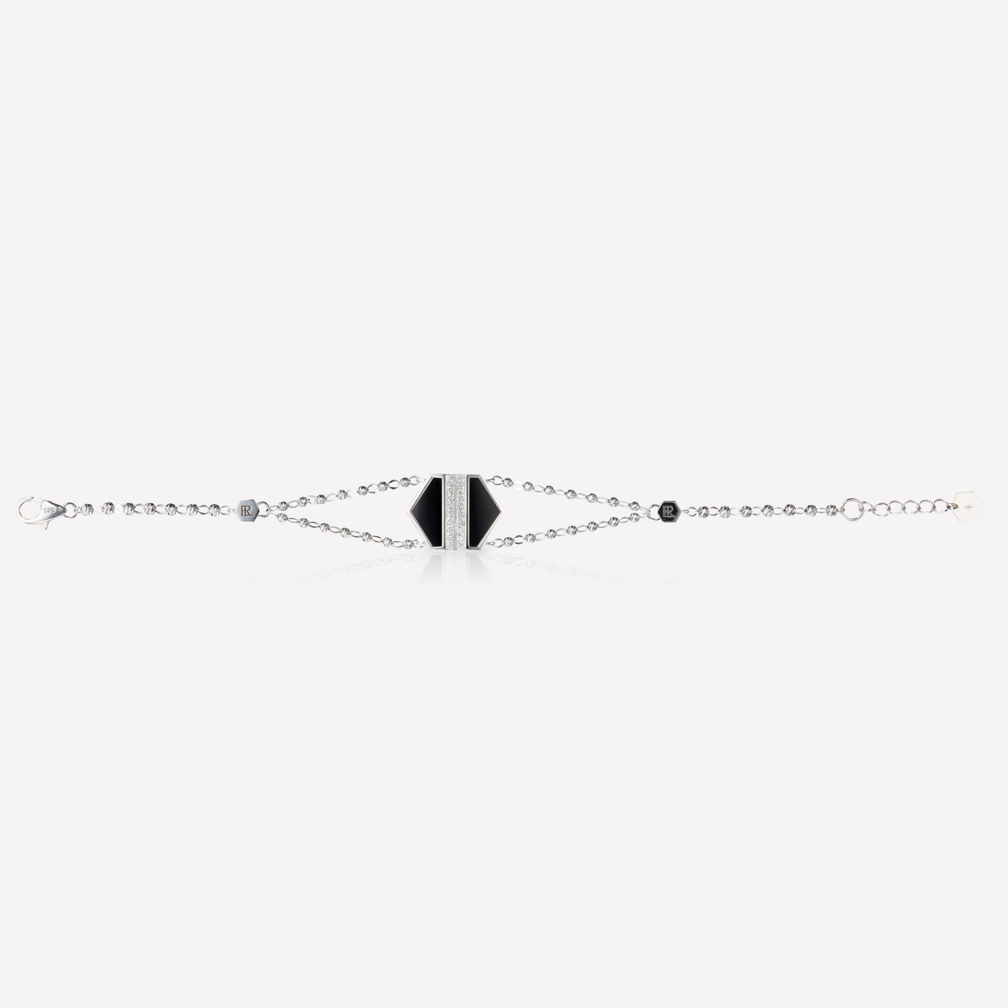 VOID Filled By You Bracelet, Grand, Spinel Noir, Diamant