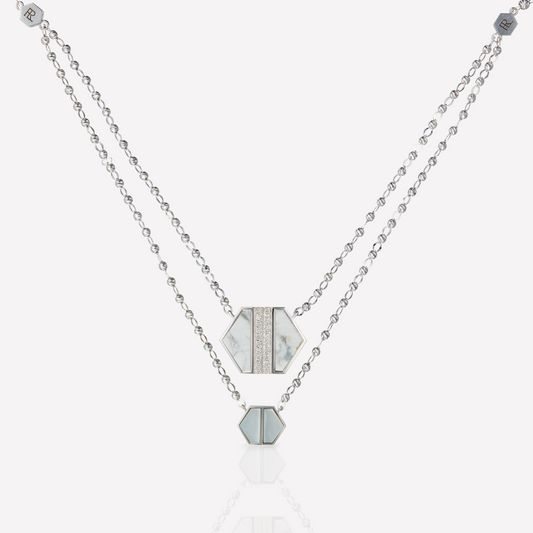VOID Filled By You Collier, Grand, Howlite, Diamant G