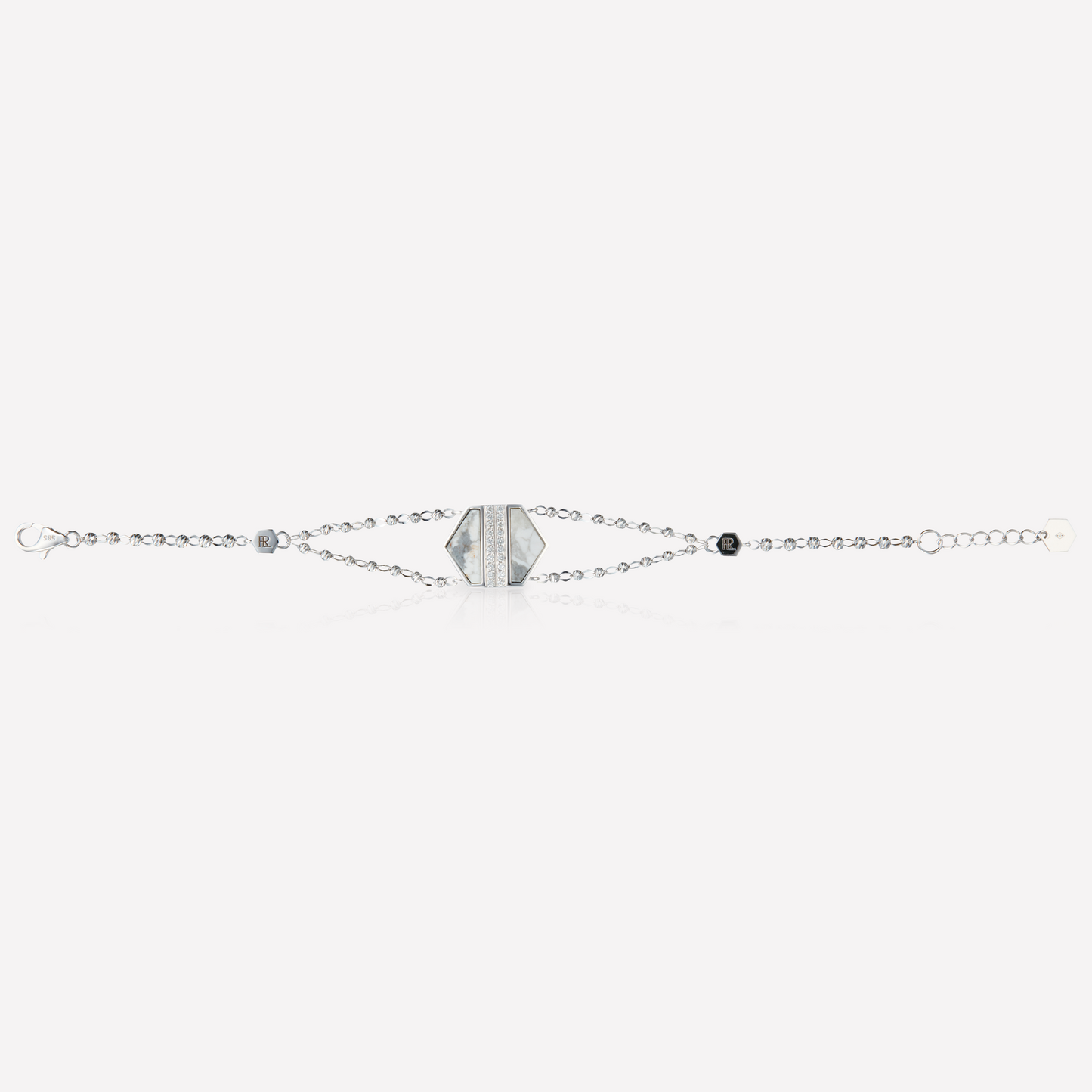 VOID Filled By You Bracelet, Grand, Howlite, Diamant